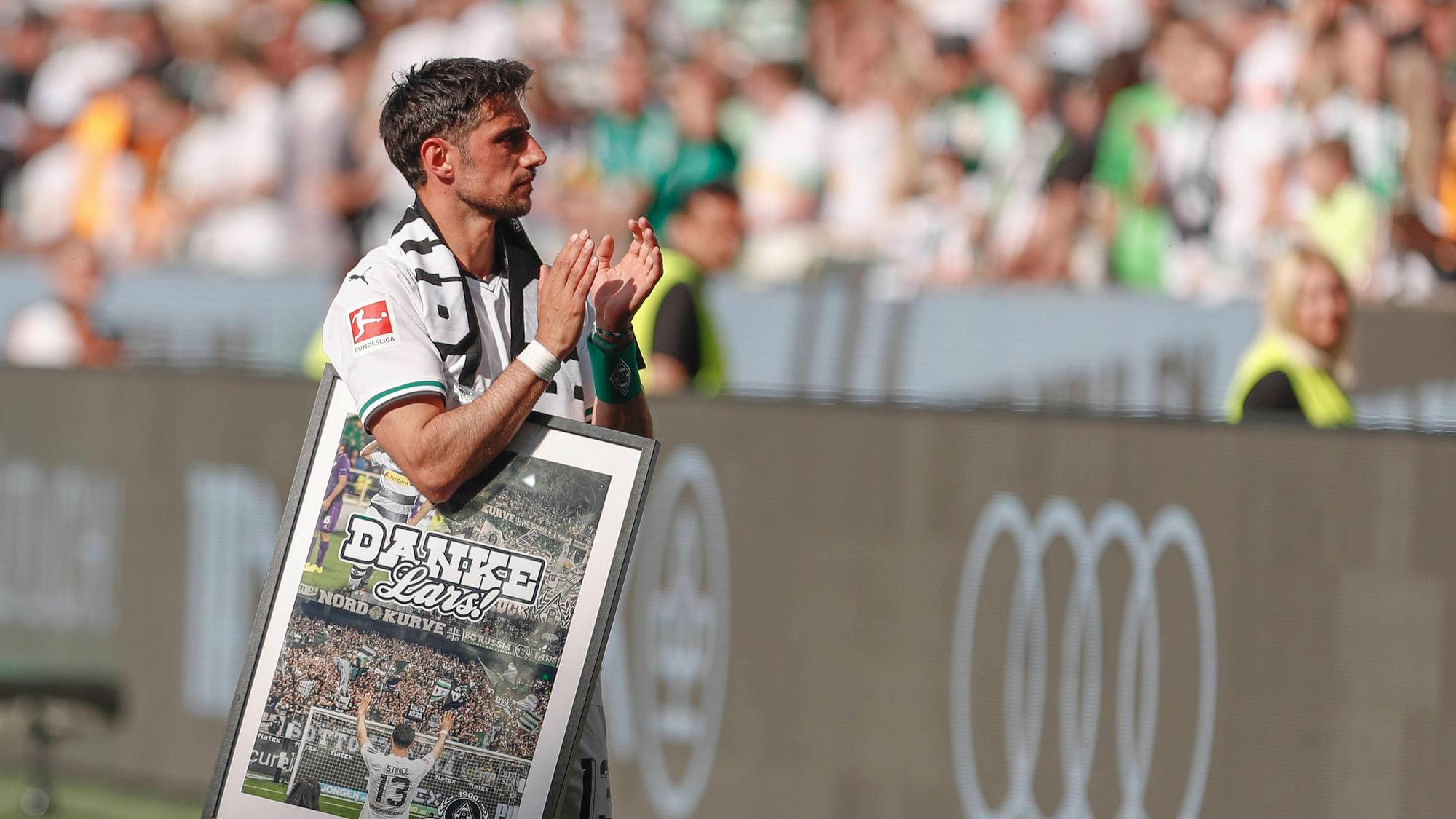 Ehemaliger Kapitän von Borussia Mönchengladbach bei seiner Verabschiedung.
