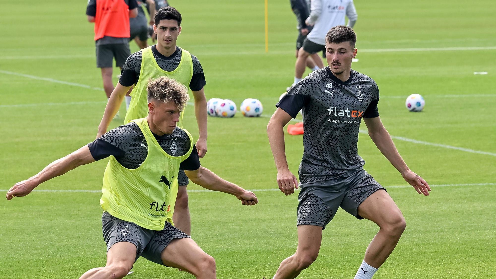 Grant-Leon Ranos, Robin Hack und Semir Telalovic im Training.