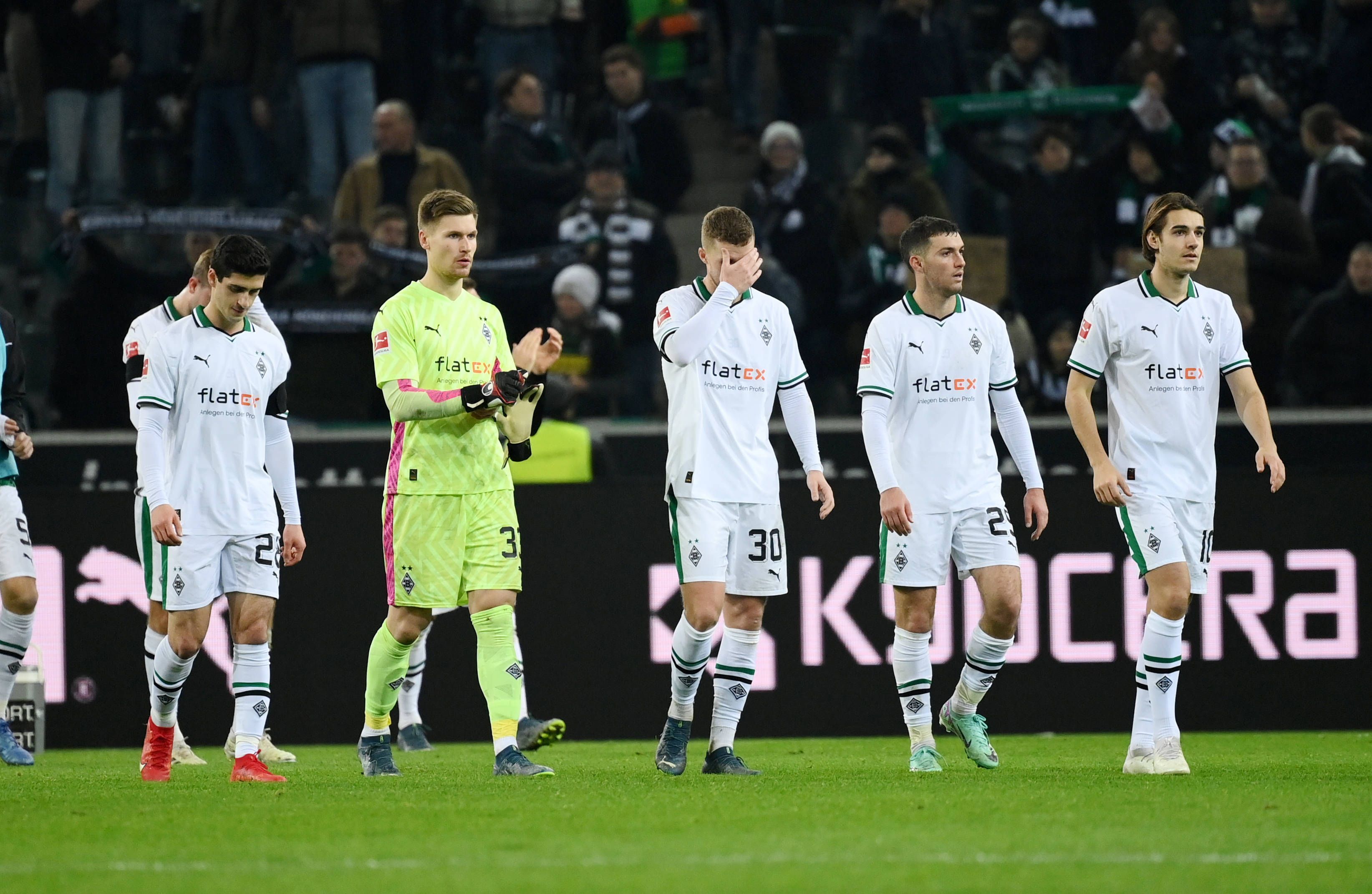 Profis von Borussia Mönchengladbach sind nach einem Unentschieden in der Bundesliga frustriert.