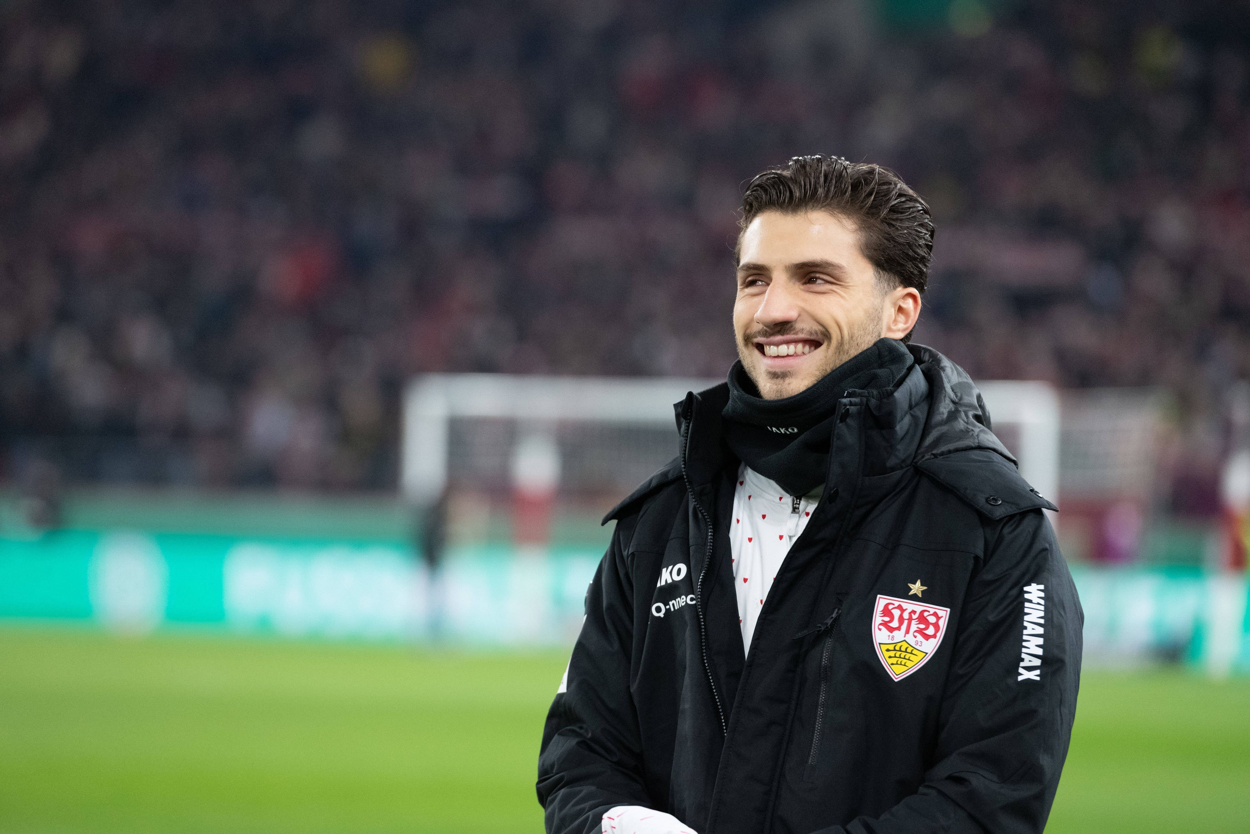 Leonidas Stergiou bei einem Spiel des VfB Stuttgart.