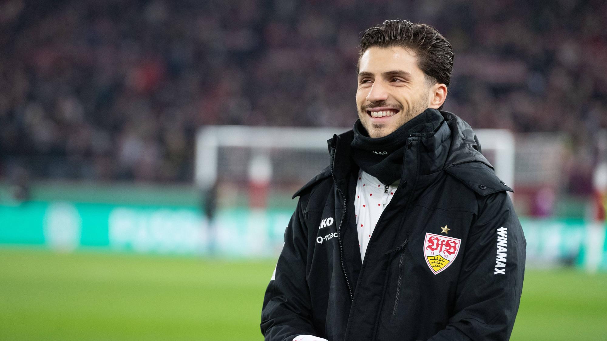 Leonidas Stergiou bei einem Spiel des VfB Stuttgart.