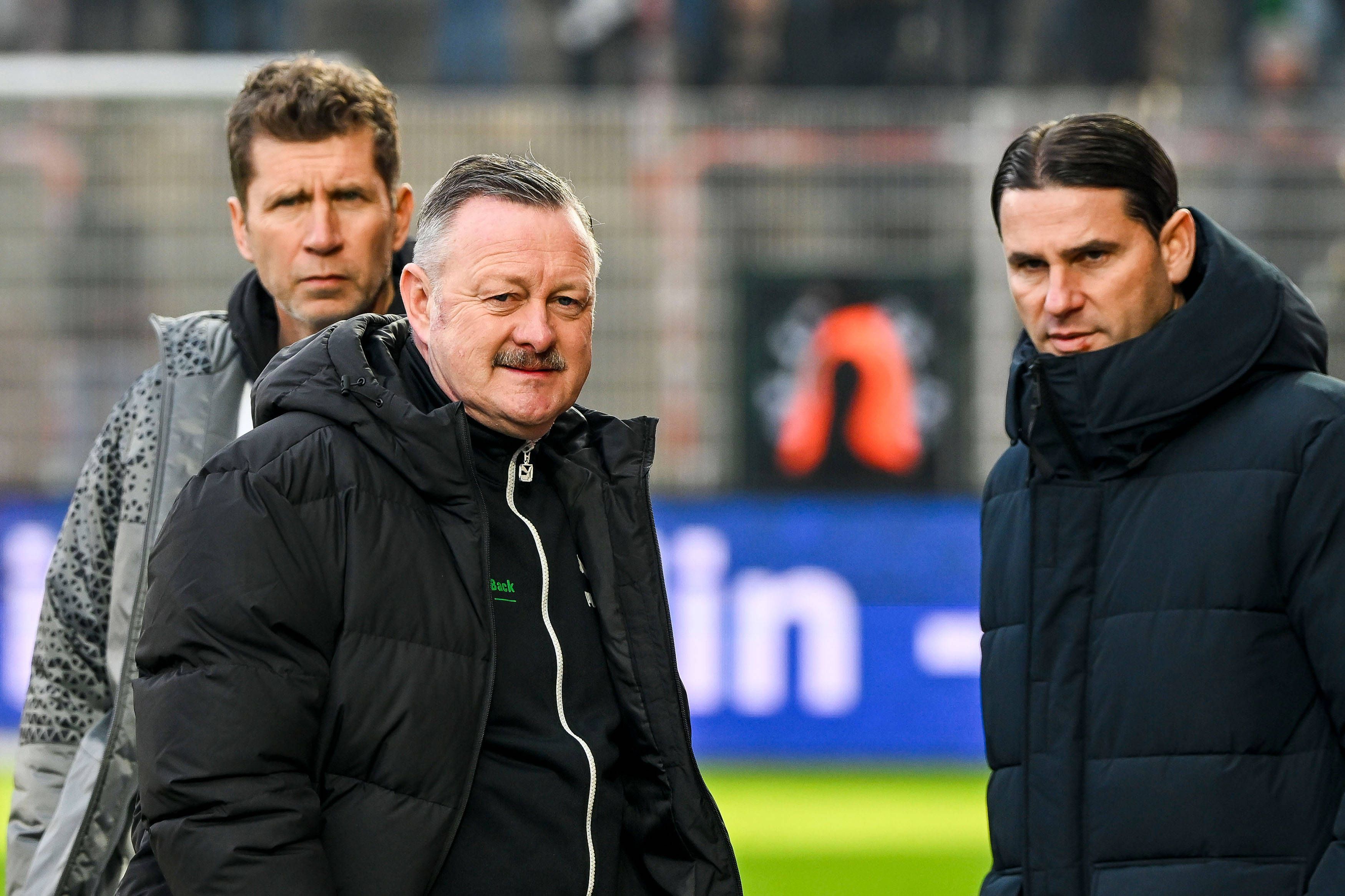 Sport-Geschäftsführer und Trainer von Borussia Mönchengladbach vor dem Spiel gegen Union Berlin.