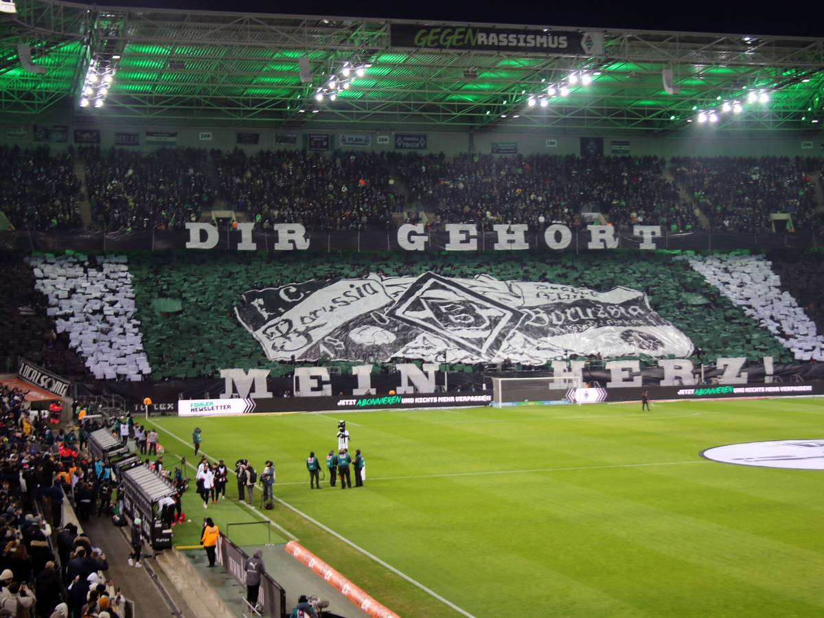 Eine Choreografie der Fans von Borussia Mönchengladbach.