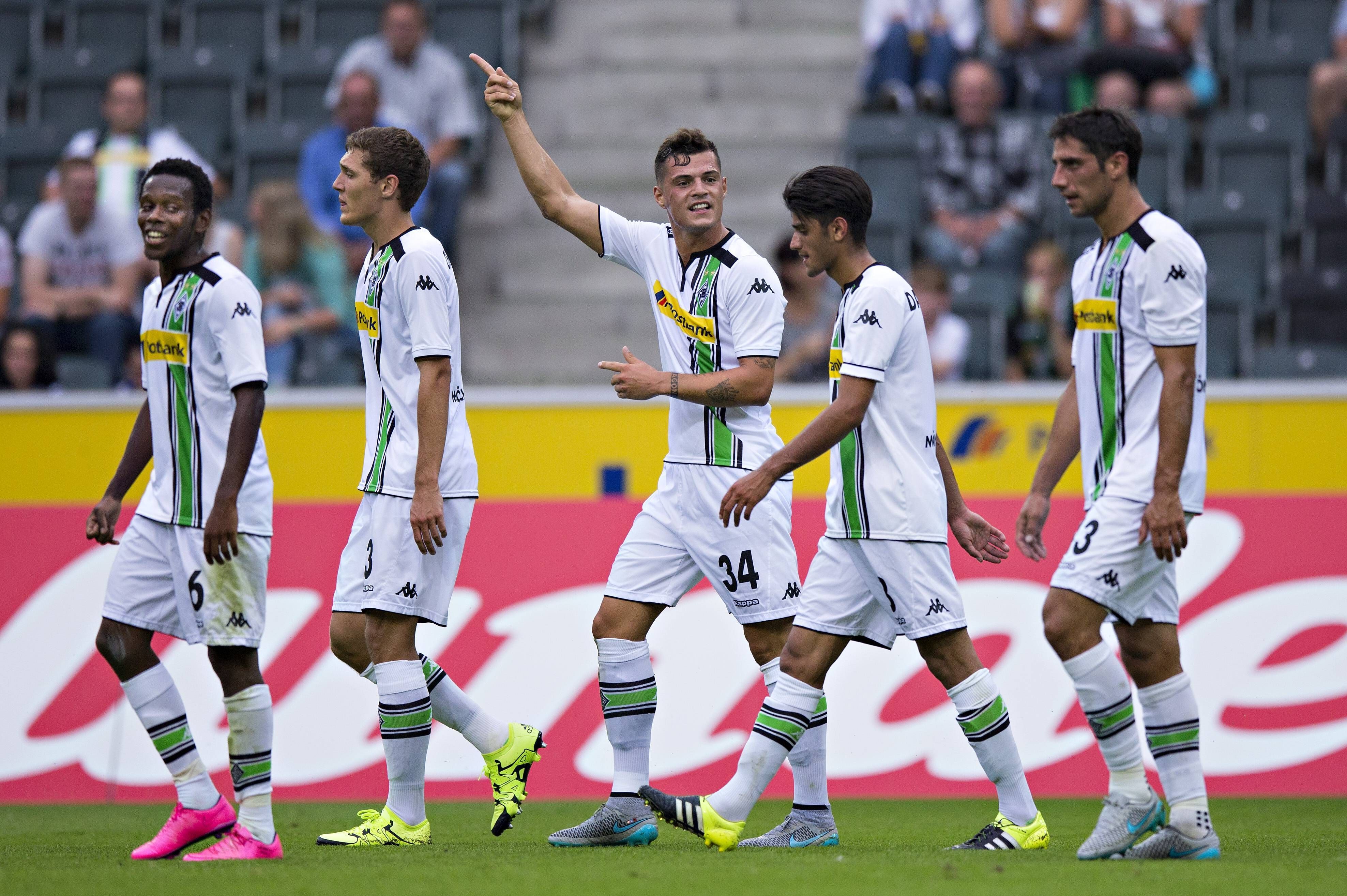 Borussia-Spieler bei einem Testspiel.