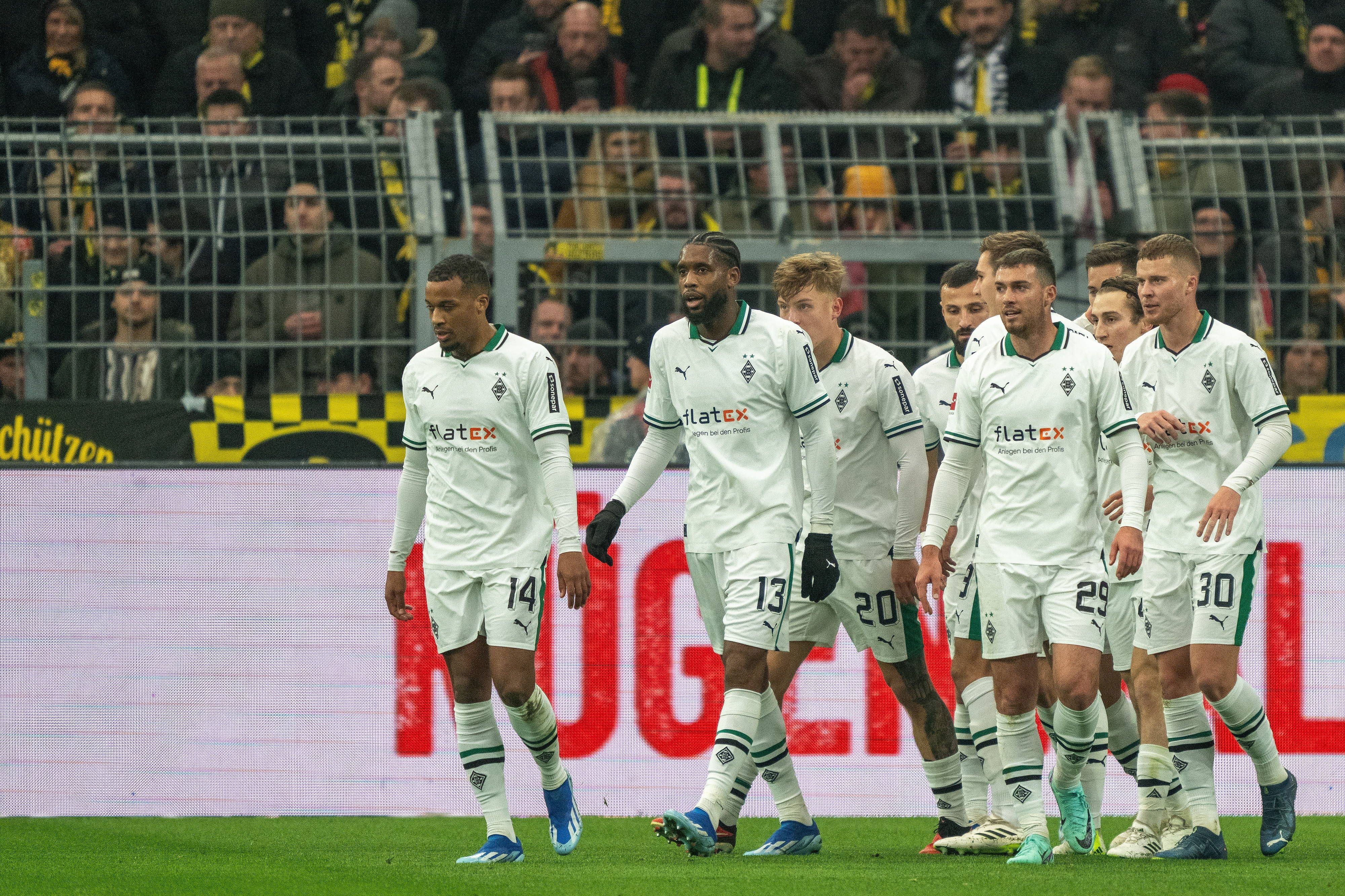 Borussia-Spieler nach einem Torjubel.