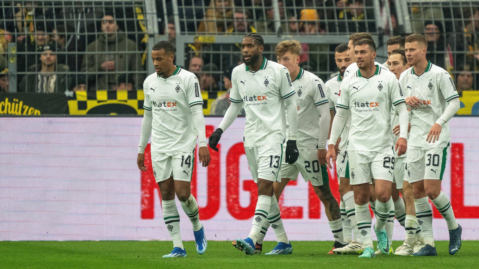 Borussia-Spieler nach einem Torjubel.