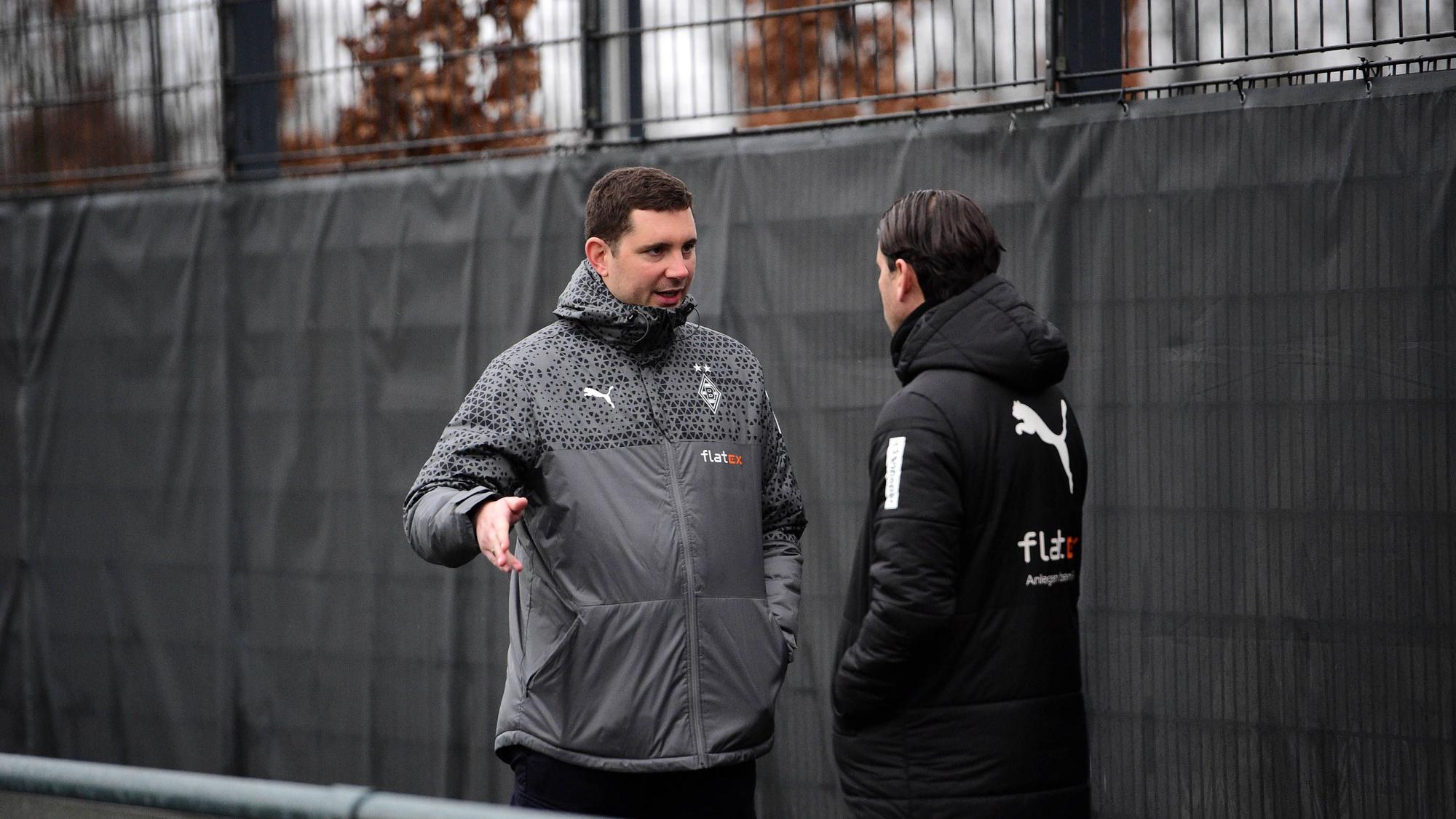 Sportdirektor und Trainer von Borussia Mönchengladbach im Gespräch.