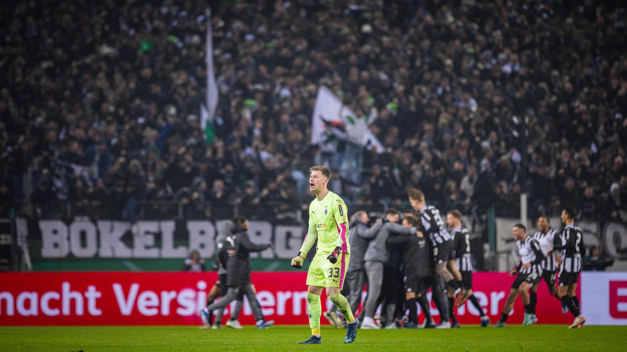 Die Spieler von Borussia Mönchengladbach in Extase.
