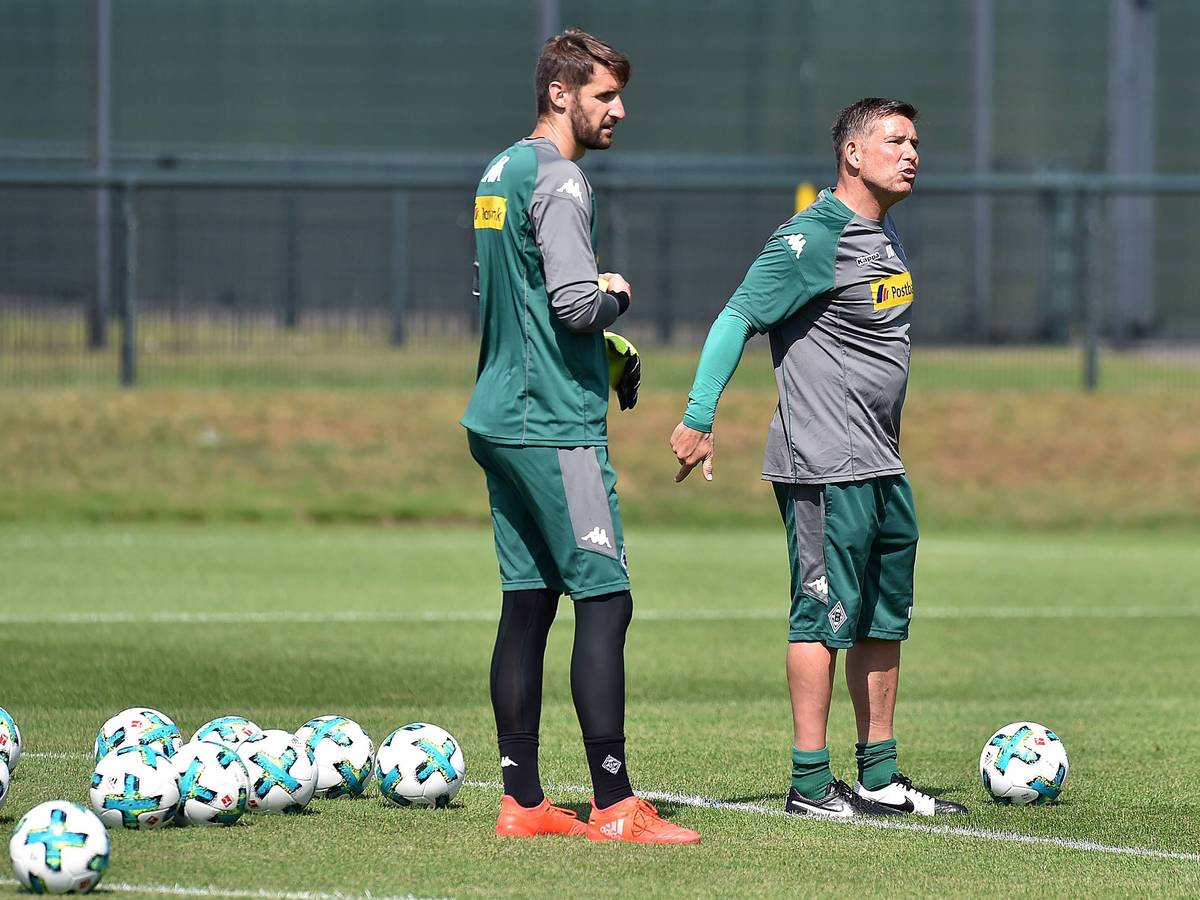 Christofer Heimeroth und Uwe Kamps auf dem Trainingsplatz.