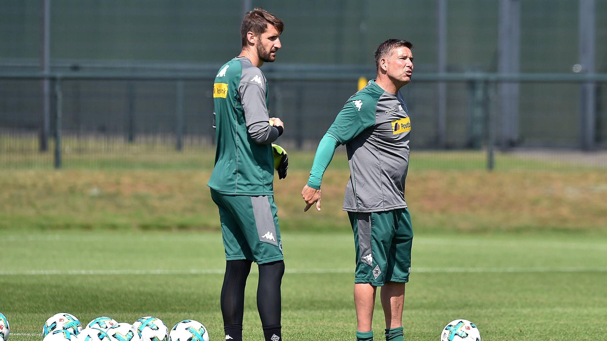 Christofer Heimeroth und Uwe Kamps auf dem Trainingsplatz.