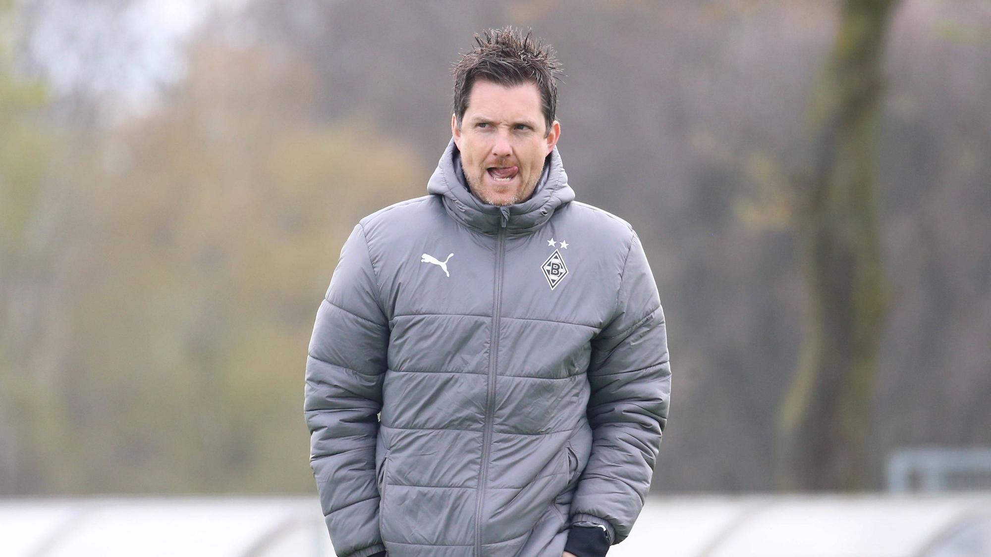 Mirko Sandmöller, Nachwuchschef von Borussia Mönchengladbach, bei einem Spiel der U23.