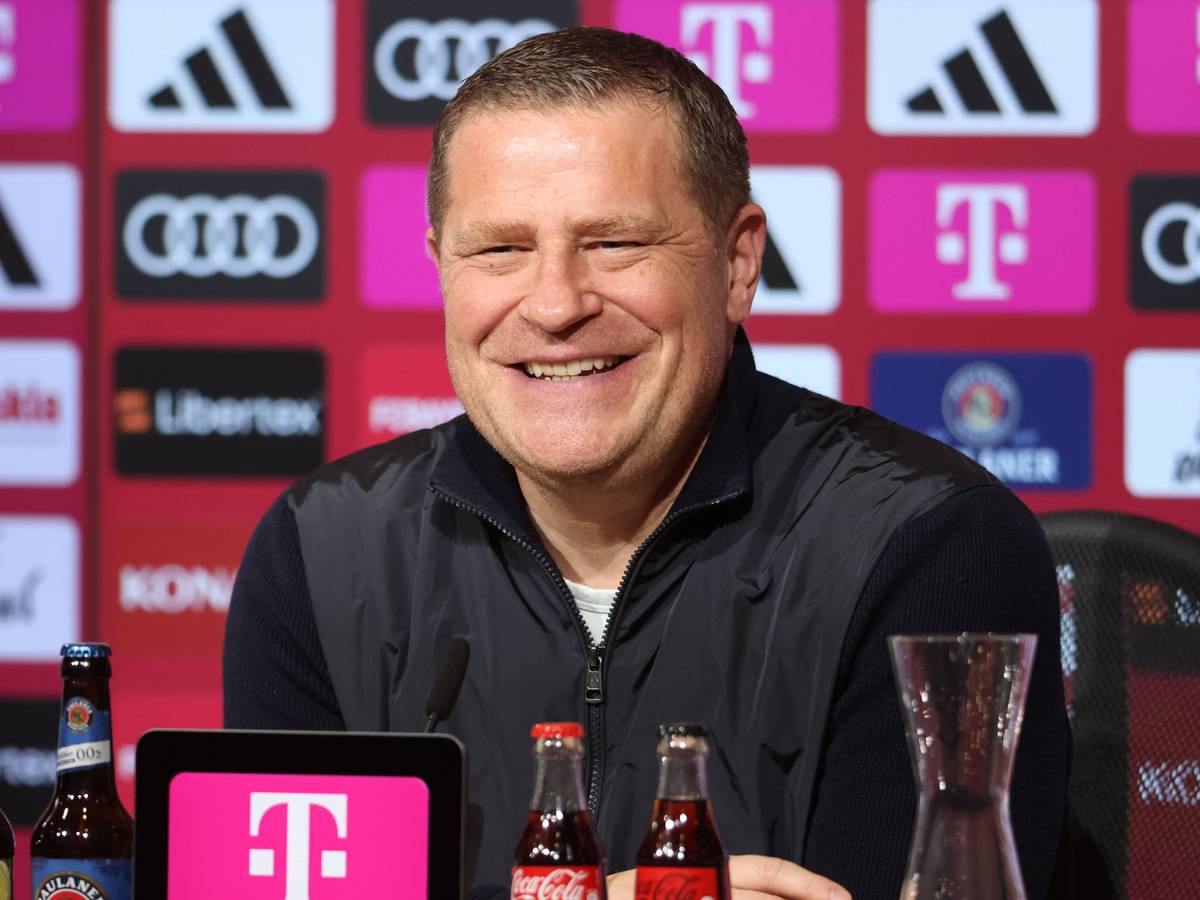 Max Eberl während seiner Vorstellung beim FC Bayern München.