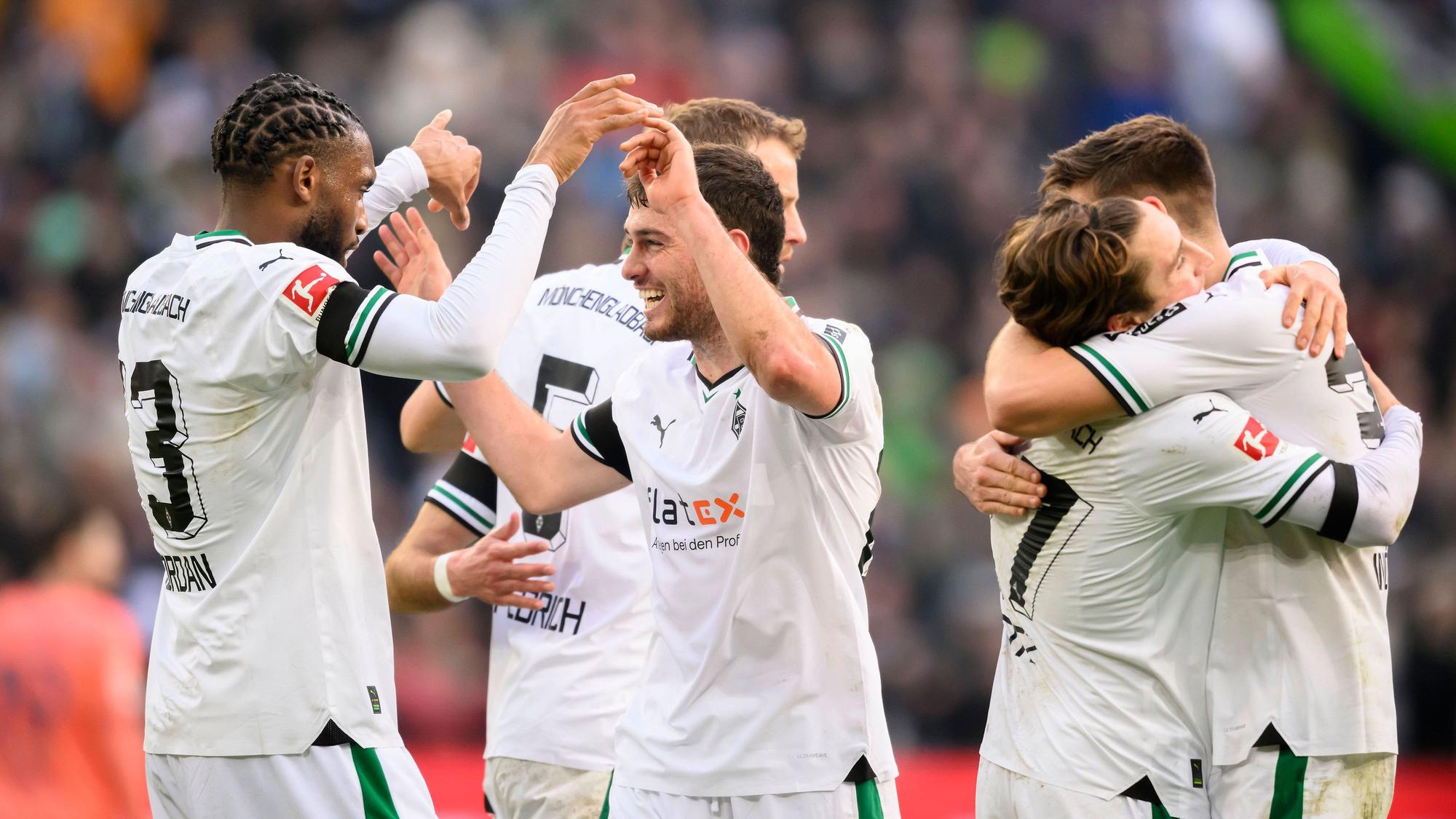 Borussia-Spieler beim Torjubel.
