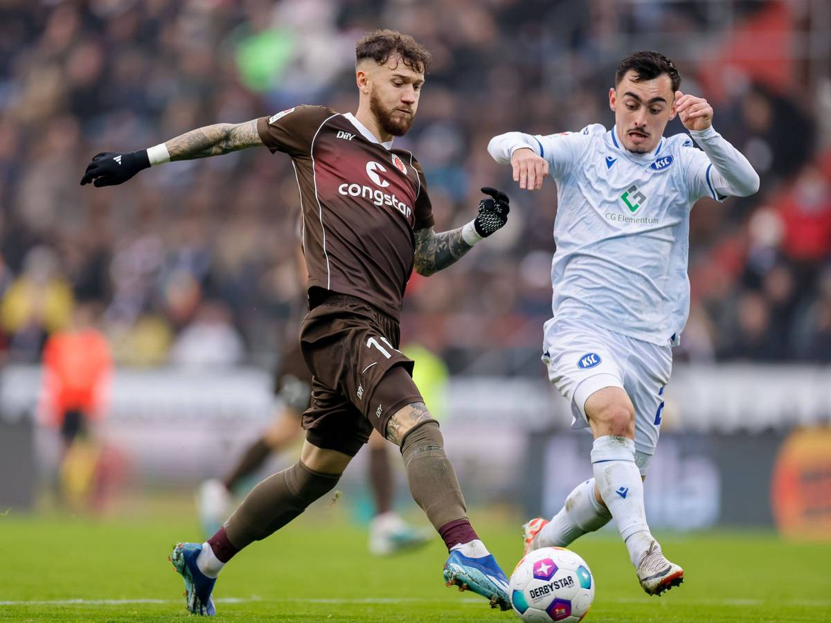 Marcel Hartel im Duell mit Paul Nebel.