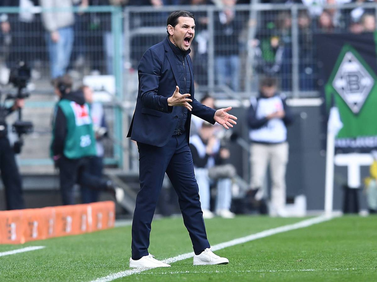 Gerardo Seoane gestikuliert am Spielfeldrand.
