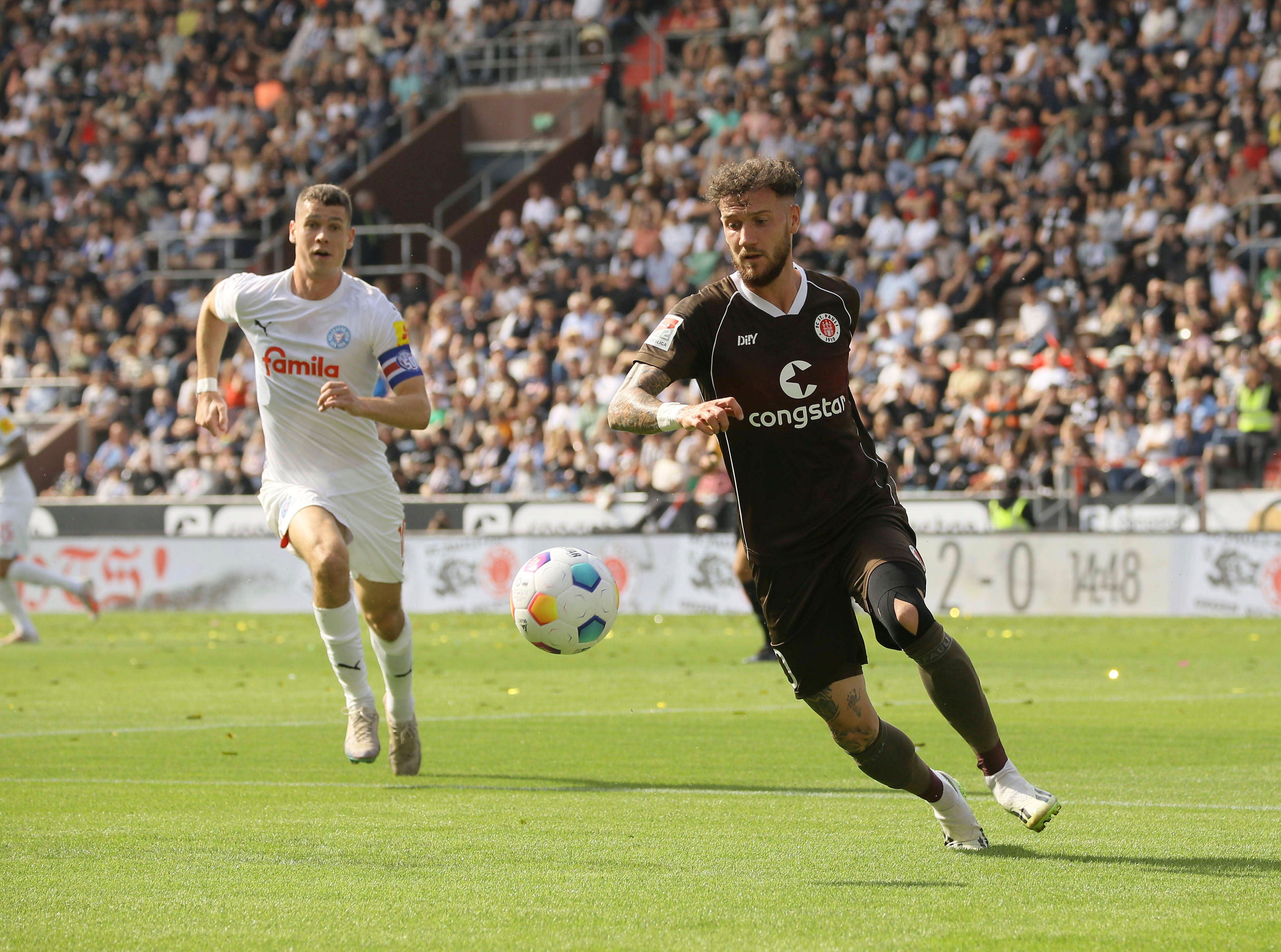 Marcel Hartel und Philipp Sander im Duell.