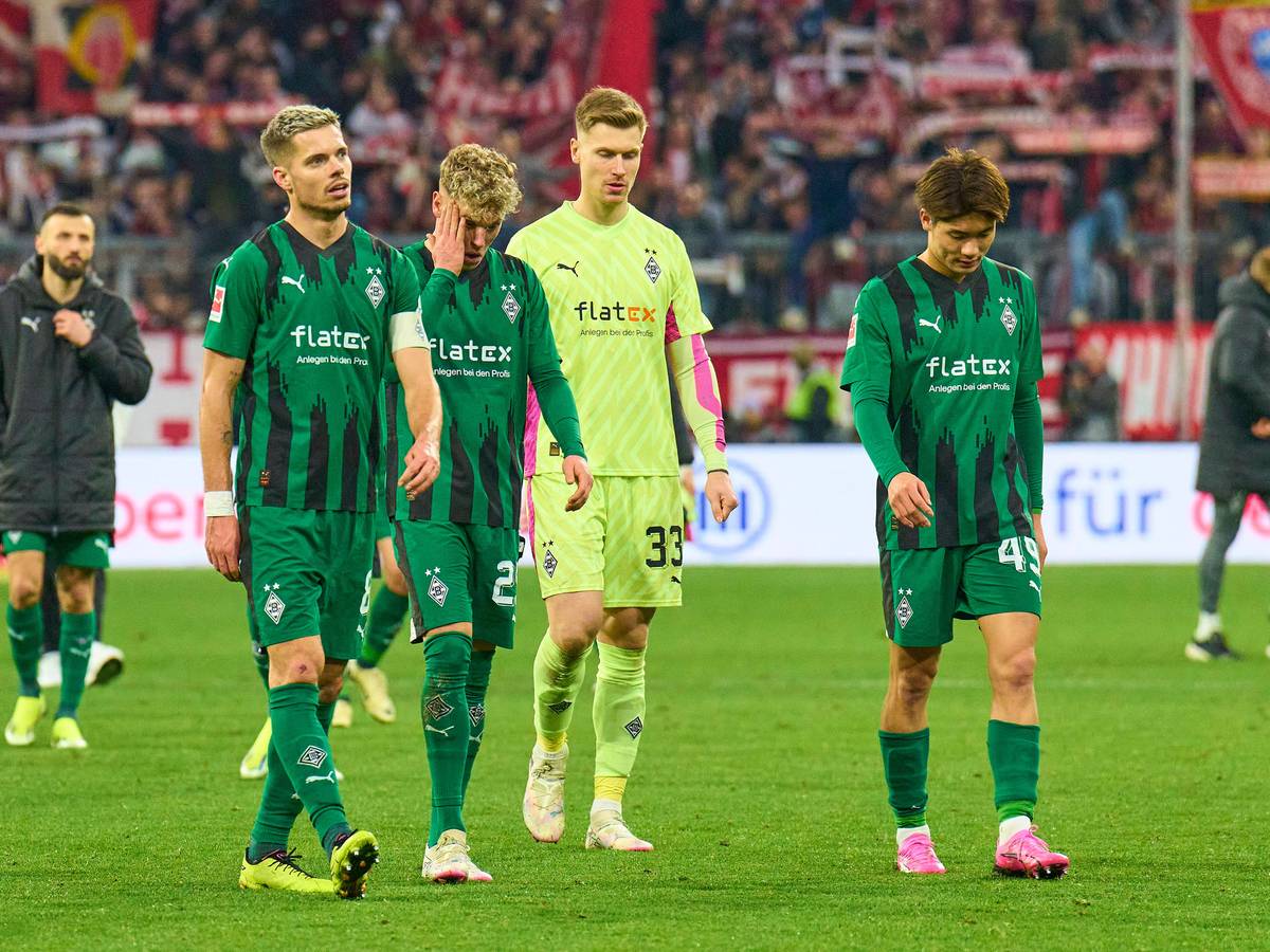 Enttäuschte Borussia-Spieler nach dem Spiel in München.