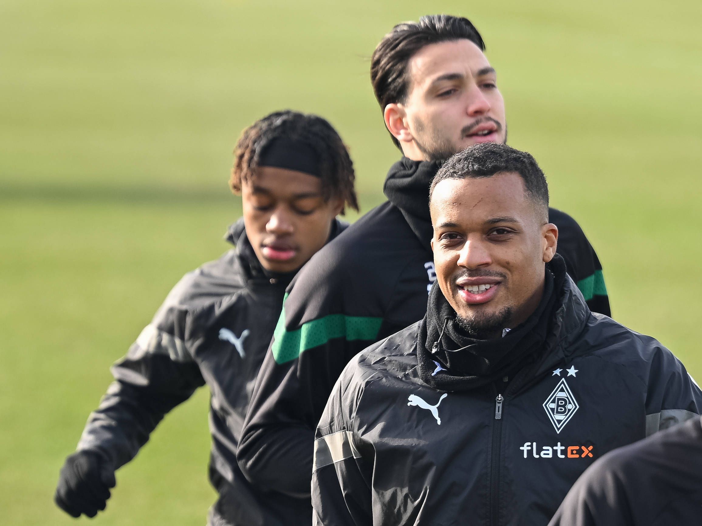 Spieler von Borussia Mönchengladbach während einer Trainingseinheit.