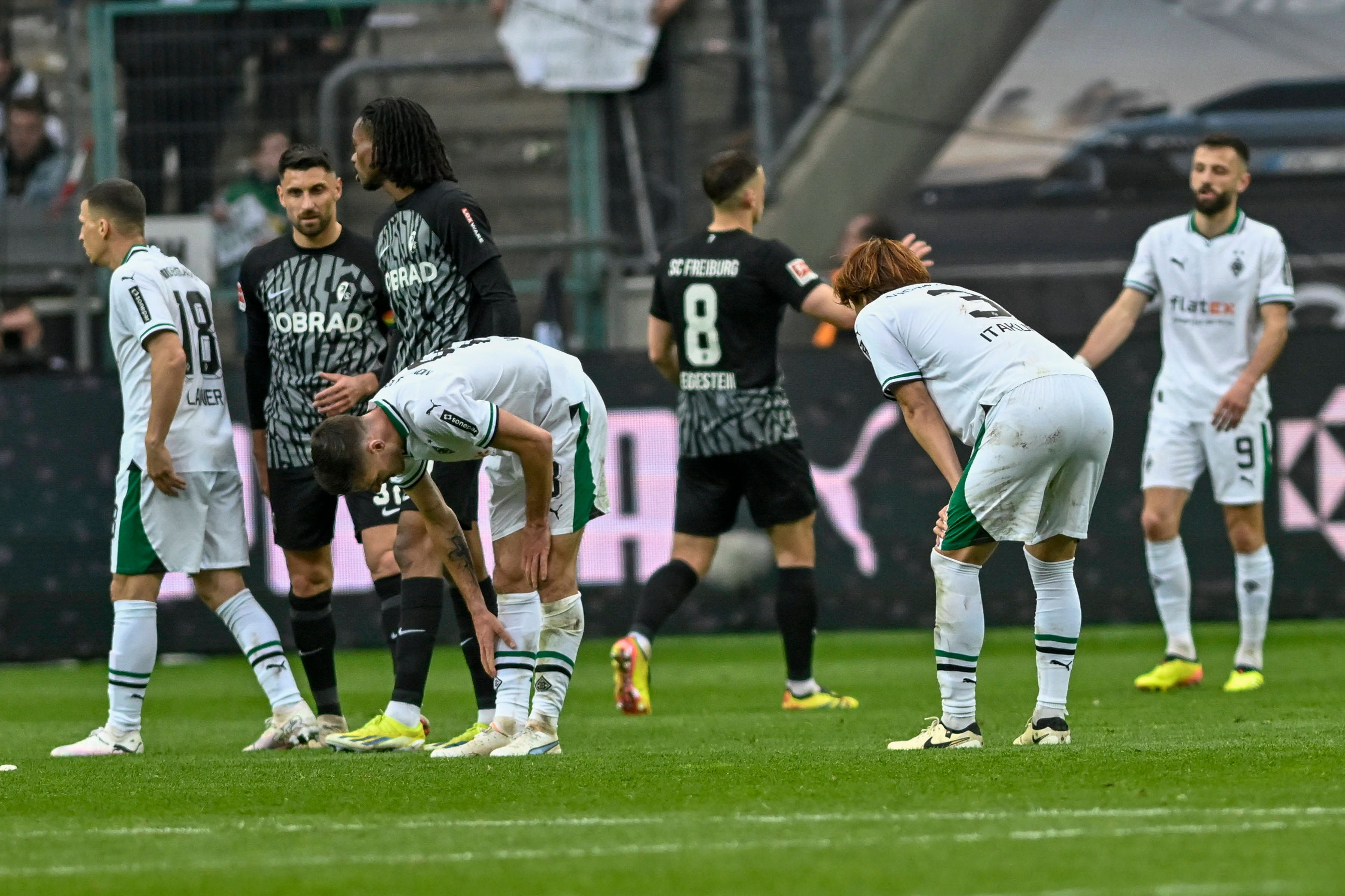 Borussia-Spieler gefrustet nach dem Freiburg-Spiel.