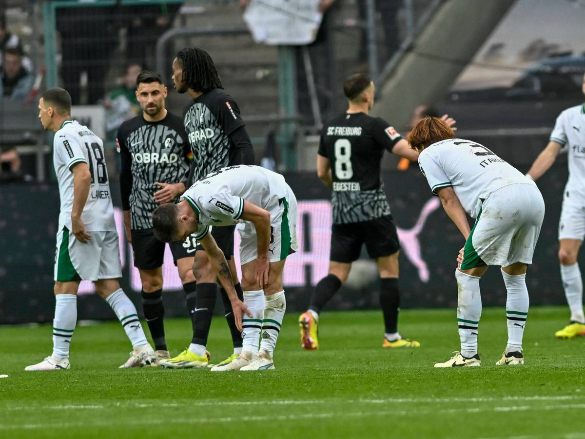 Borussia-Spieler gefrustet nach dem Freiburg-Spiel.