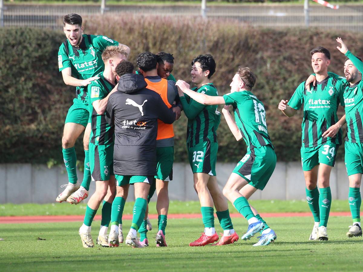 Borussia-Spieler beim Torjubel.