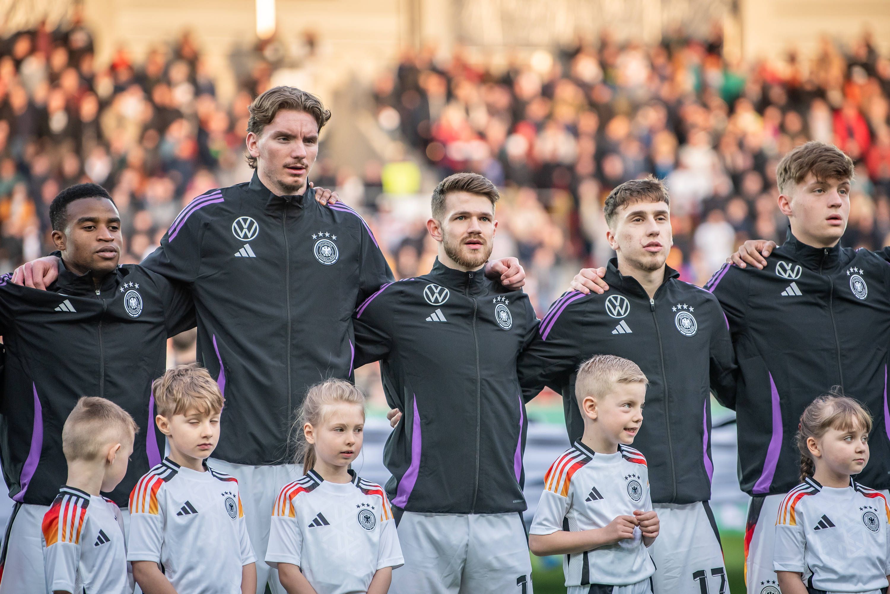 Die U21-Nationalmannschaft vor dem Länderspiel.