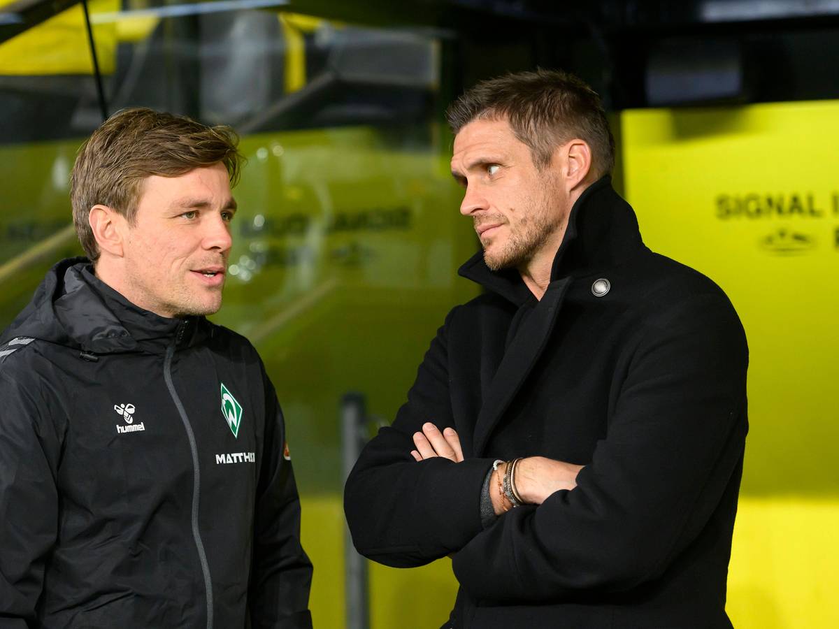Clemens Fritz und Sebastian Kehl im Gespräch.