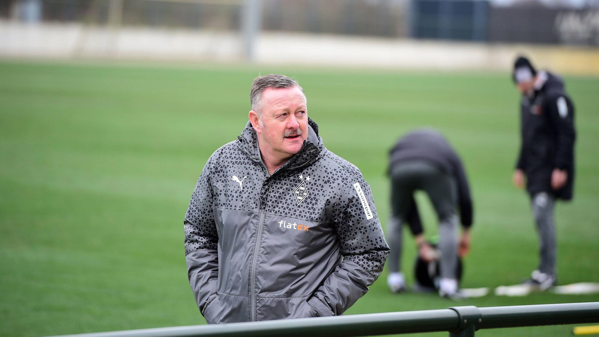 Manager von Borussia Mönchengladbach während einer Trainingseinheit.