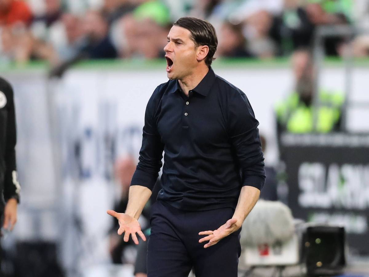 Gerardo Seoane mit einer emotionalen Geste am Spielfeldrand.