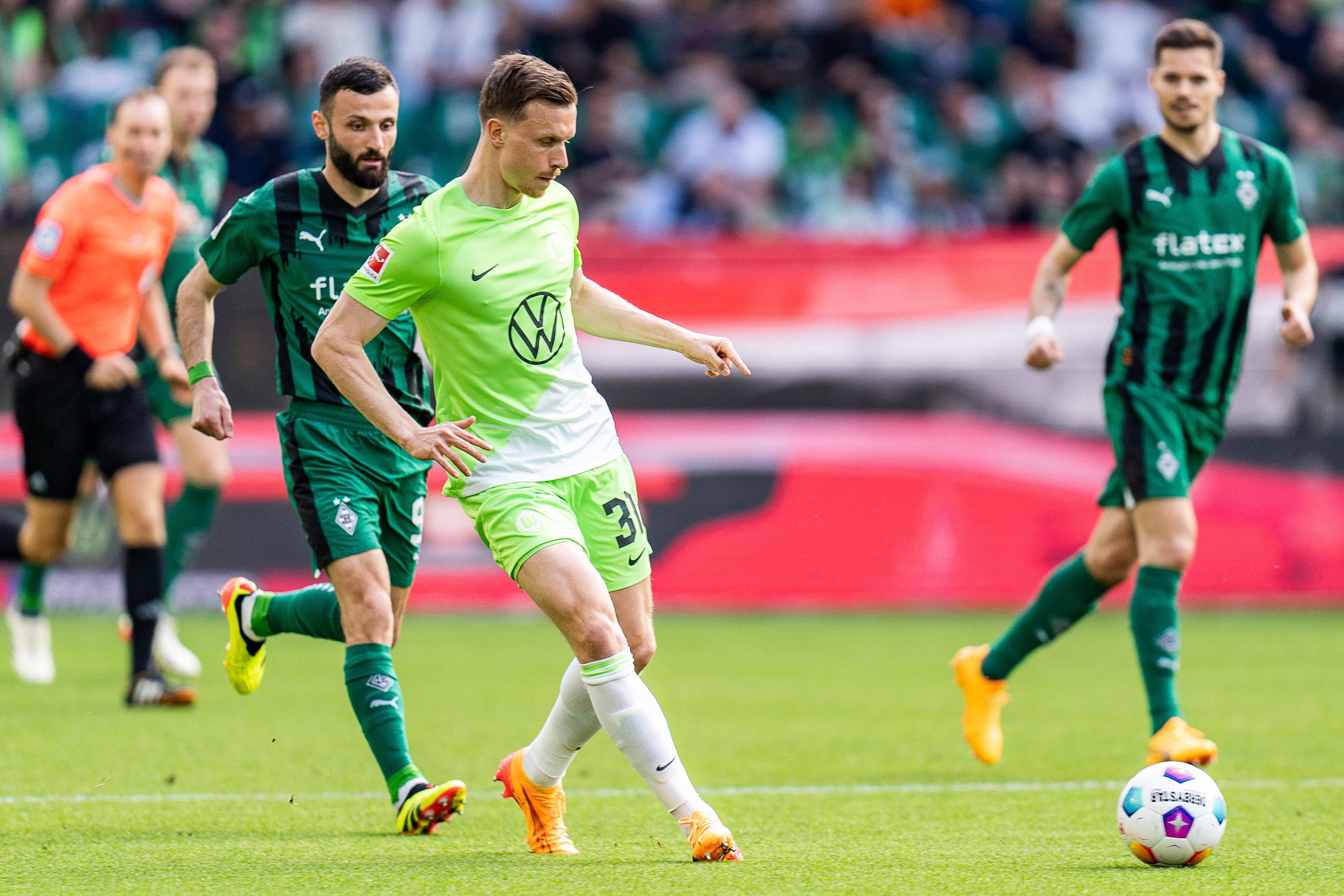 Yannick Gerhardt am Ball.