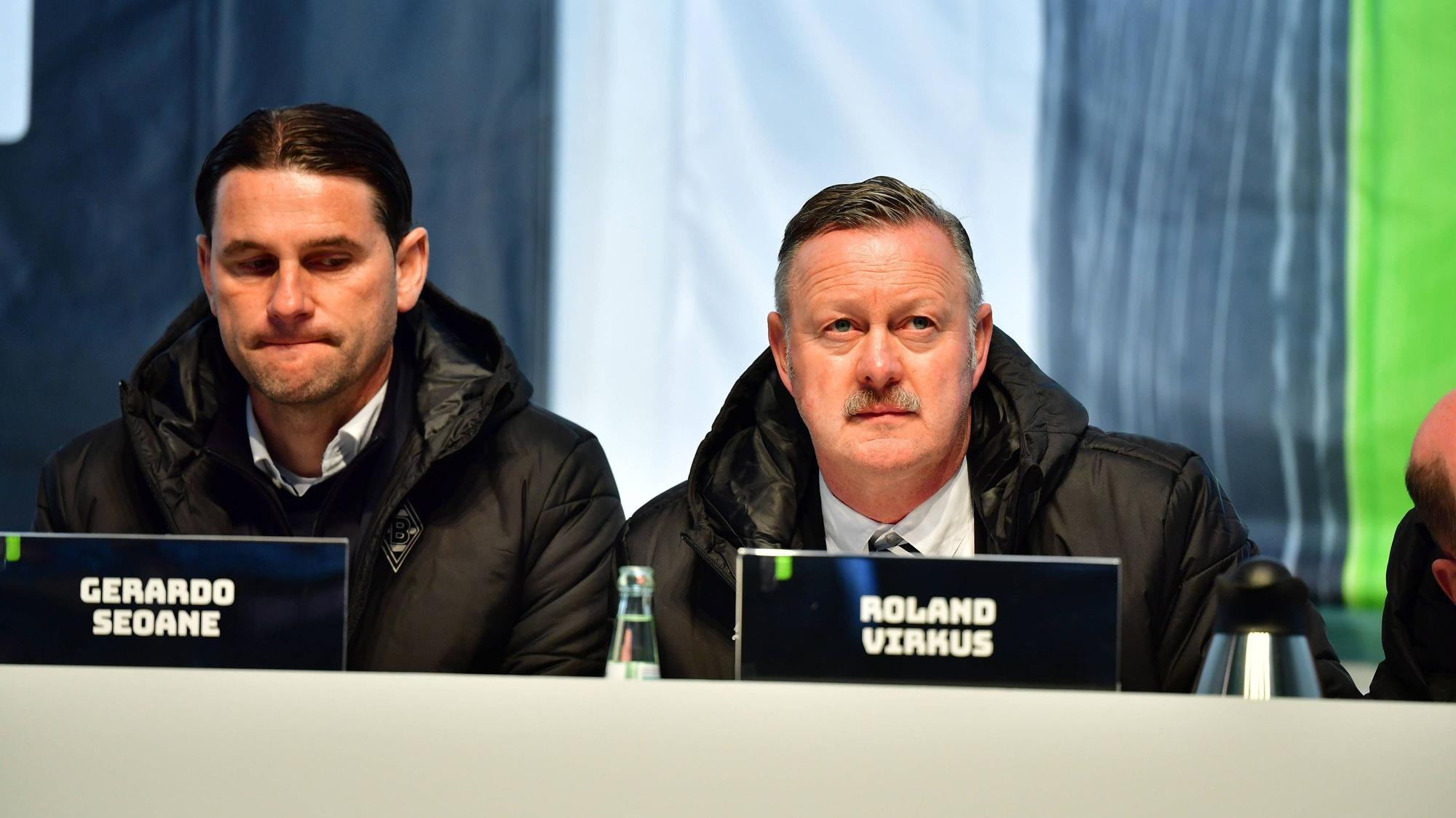 Gerardo Seoane und Roland Virkus bei der Mitgliederversammlung.