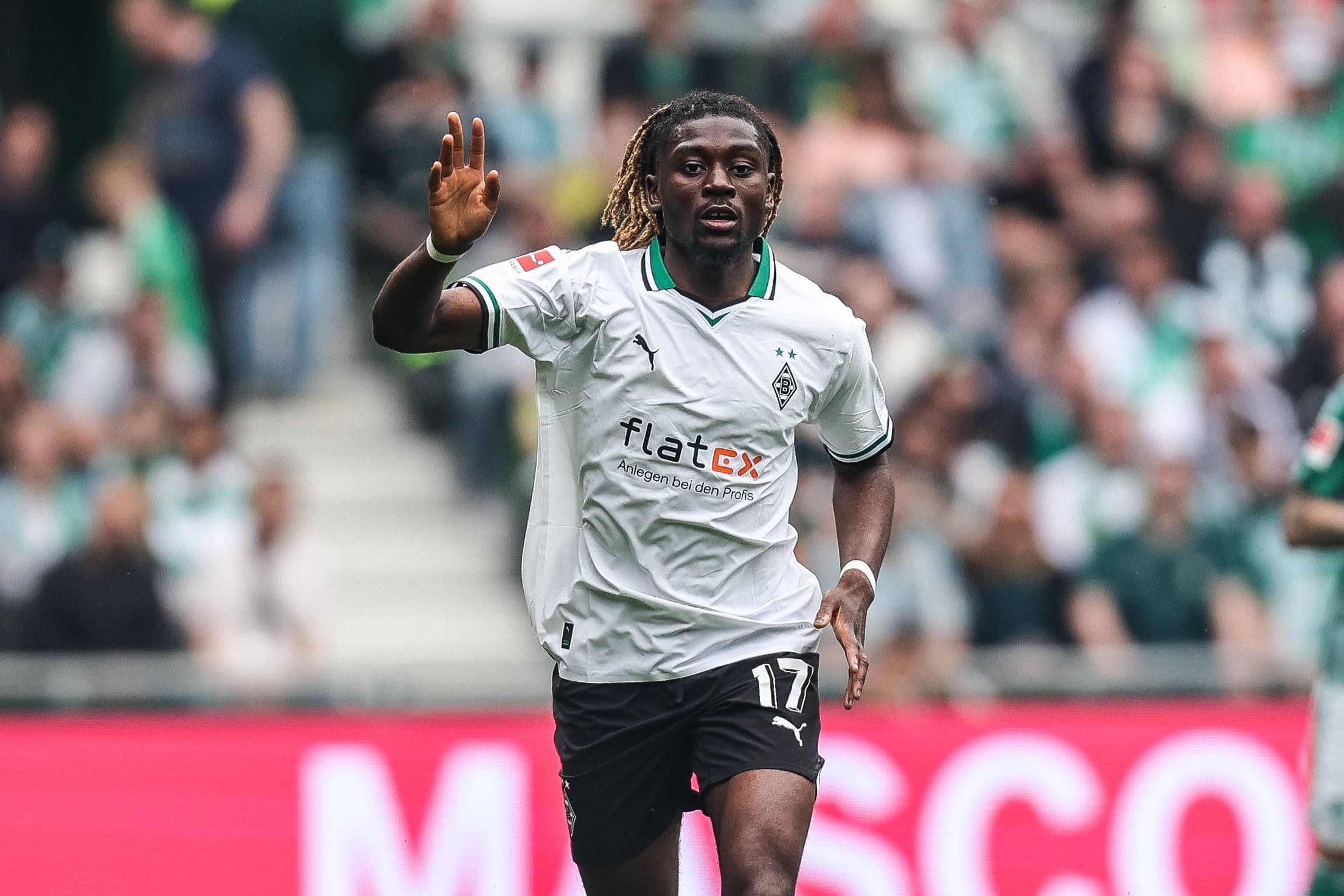 Manu Koné beim Spiel in Bremen.