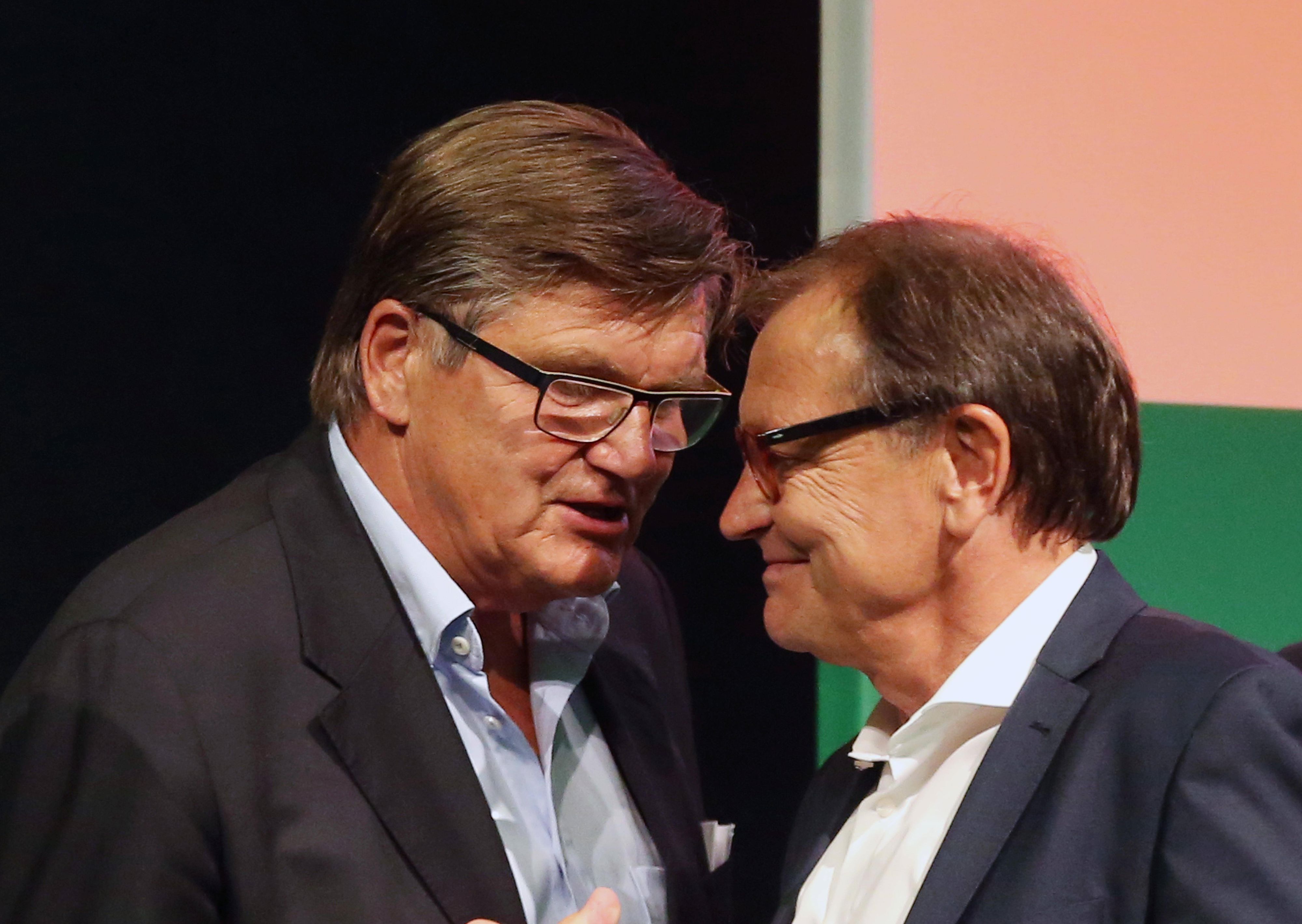 Hans Meyer und Ewald Lienen im Gespräch.