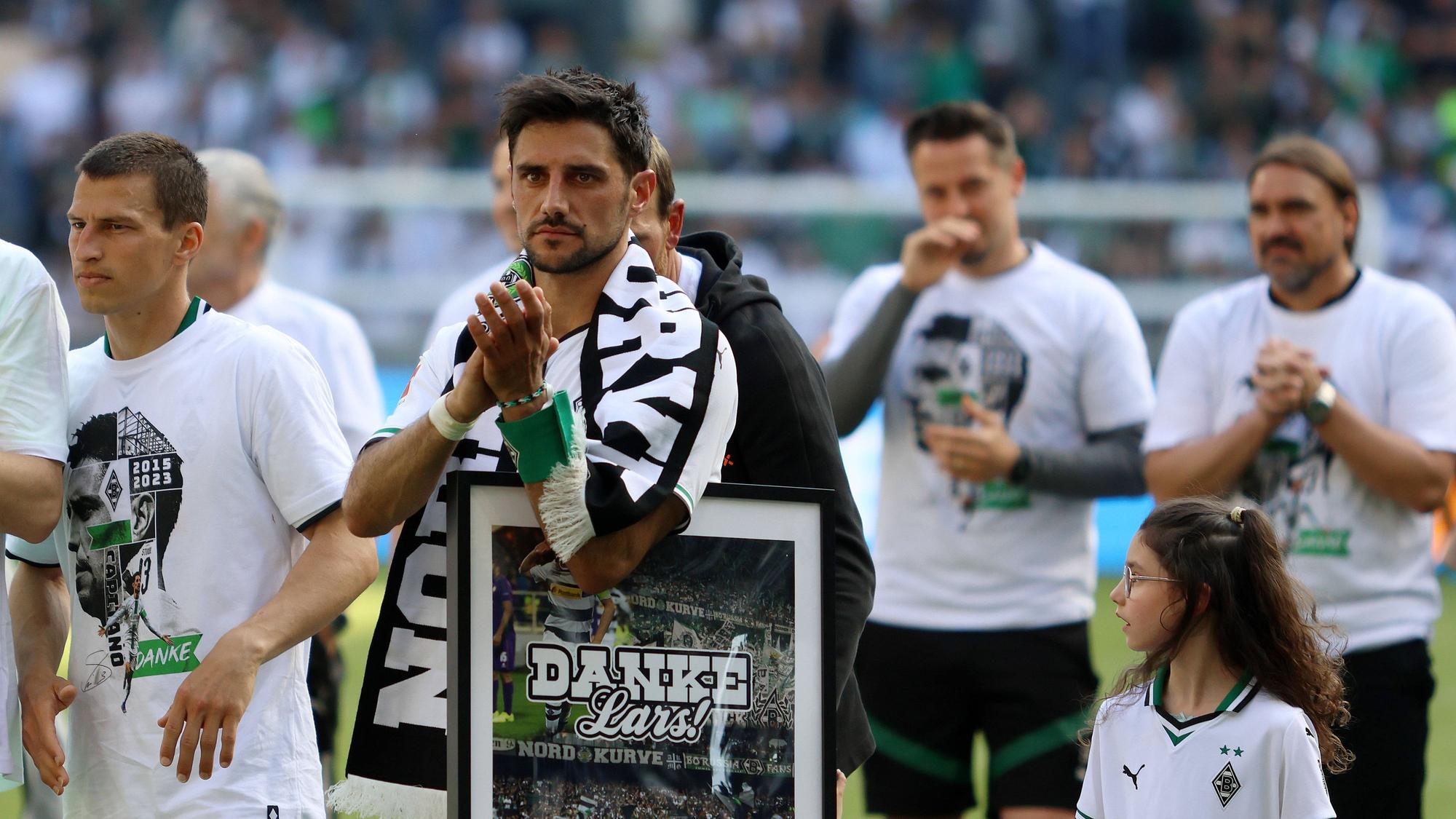 Lars Stindl bei seiner Verabschiedung von Borussia Mönchengladbach.