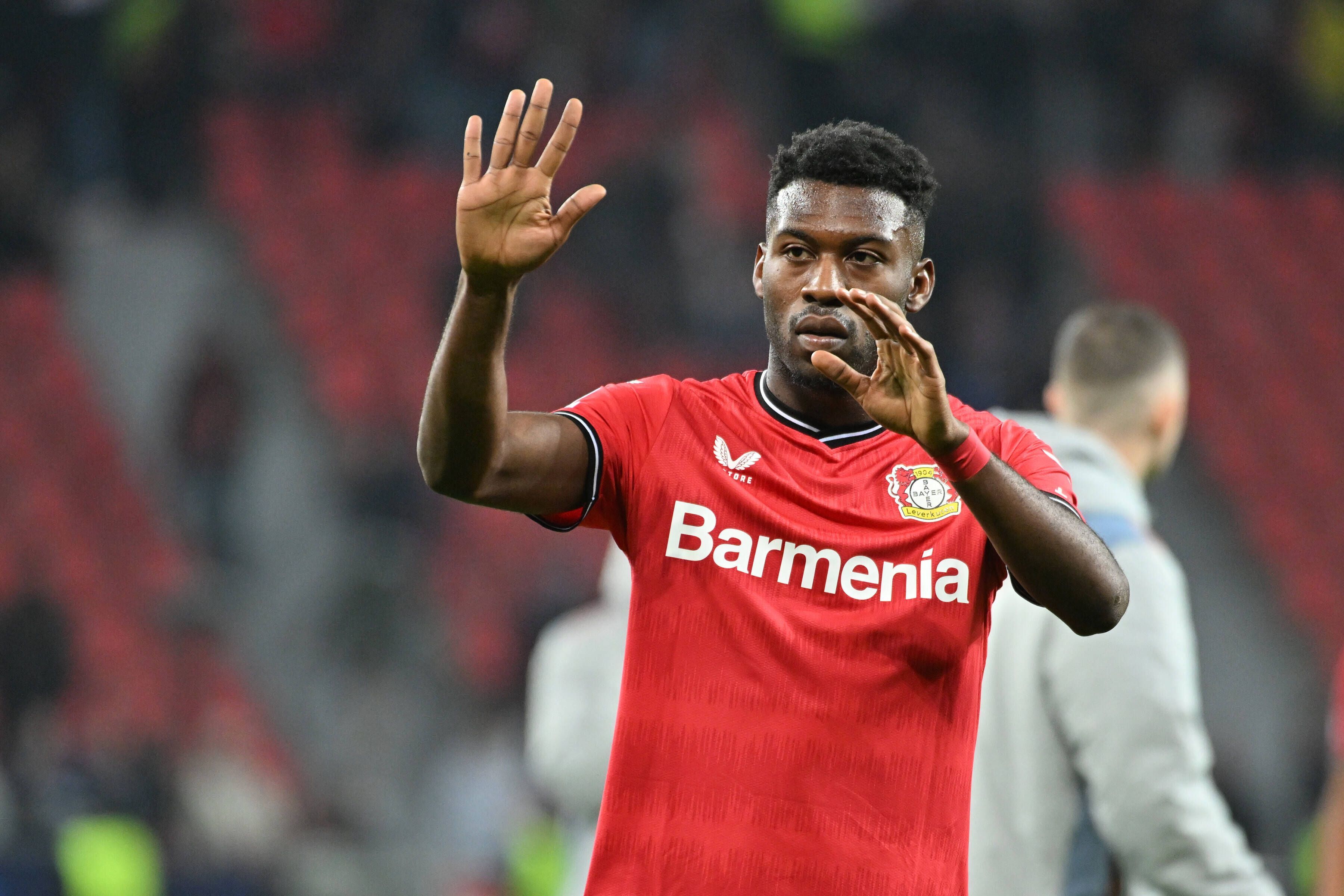 Timothy Fosu-Mensah im Bayer-Trikot.