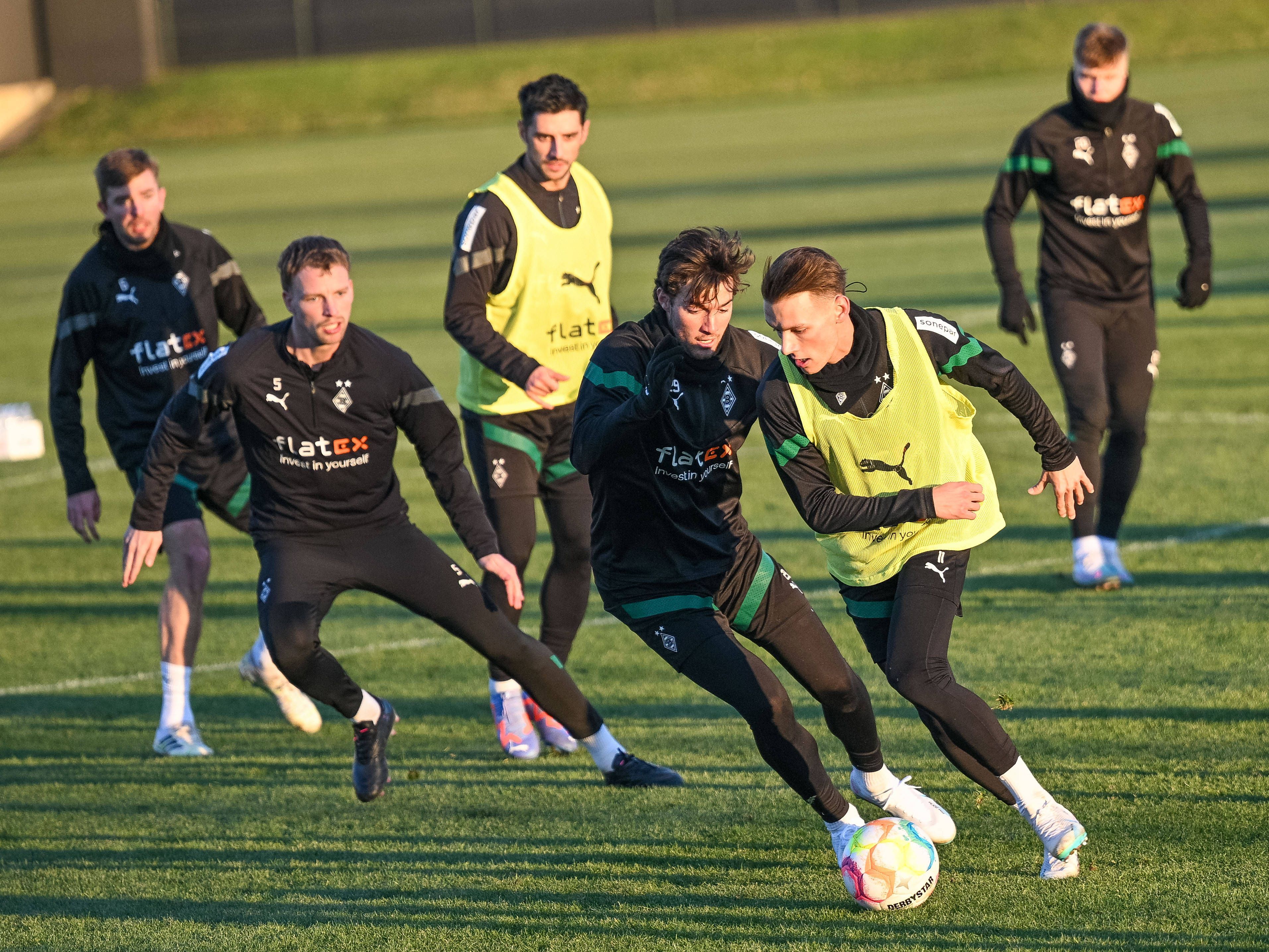 Profis von Borussia Mönchengladbach beim Training.