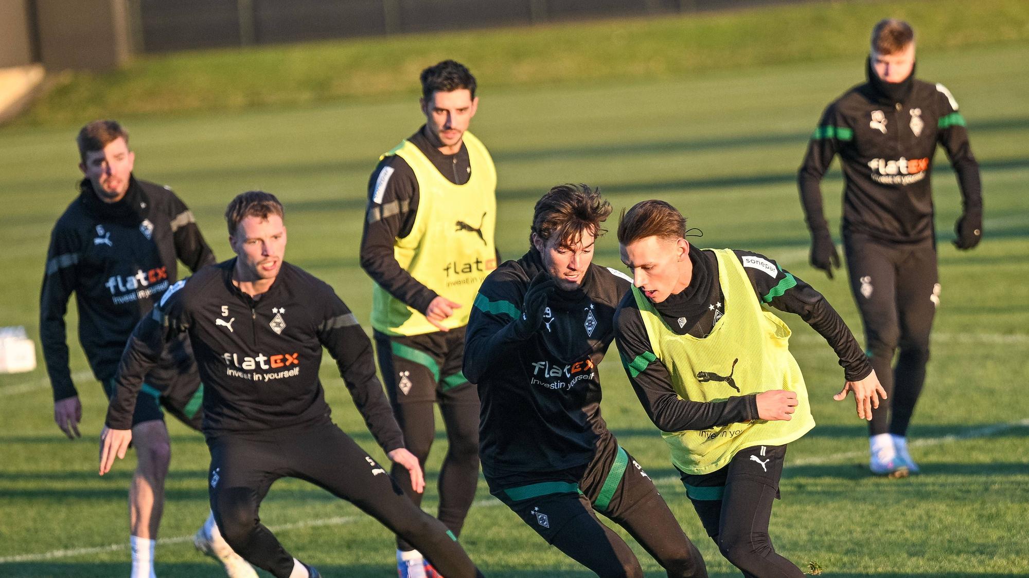 Profis von Borussia Mönchengladbach beim Training.
