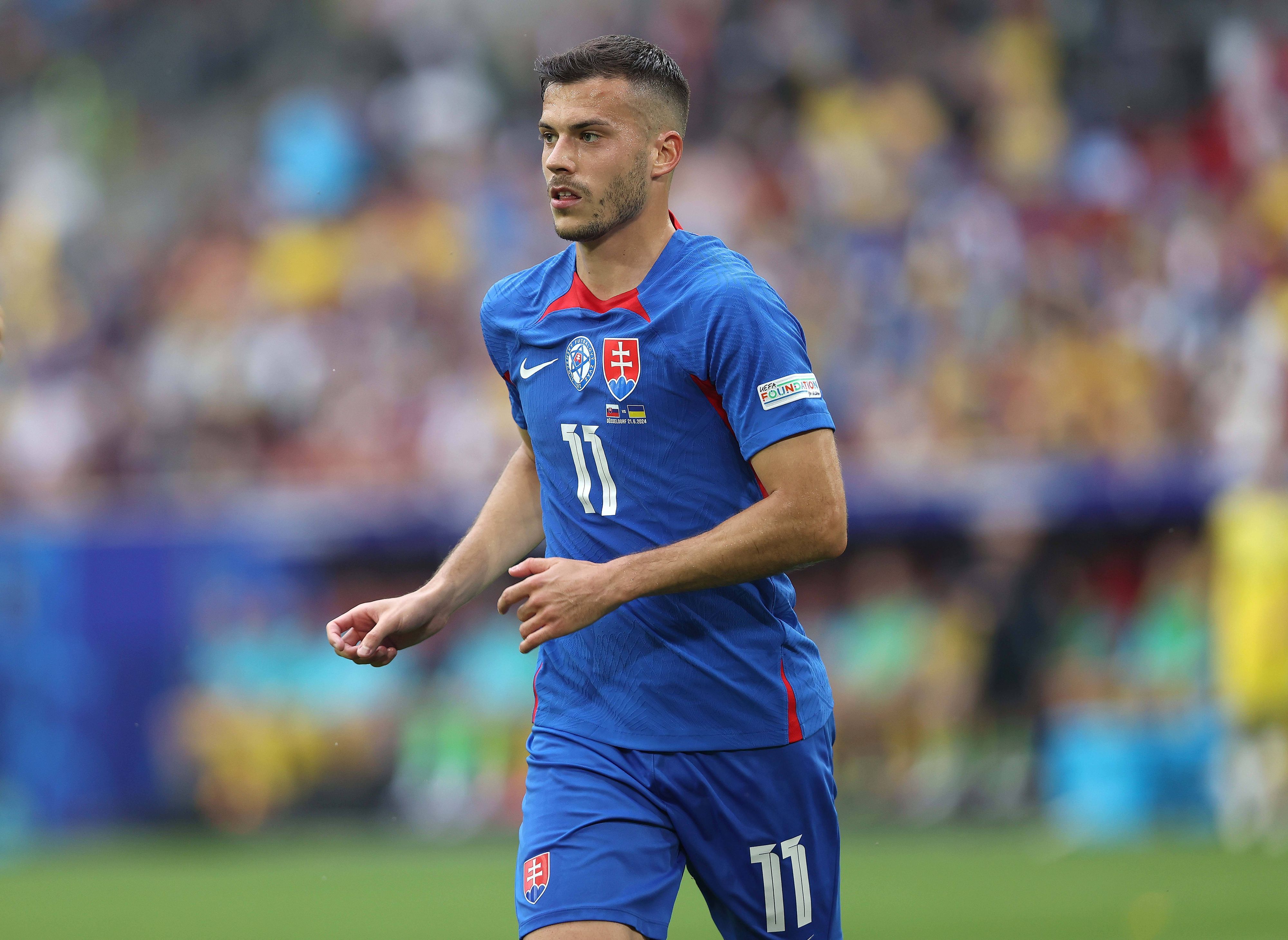 Ex-Gladbach-Profi Laszlo Benes während der EM-Partie zwischen der Slowakei und der Ukraine am 21. Juni 2024.
