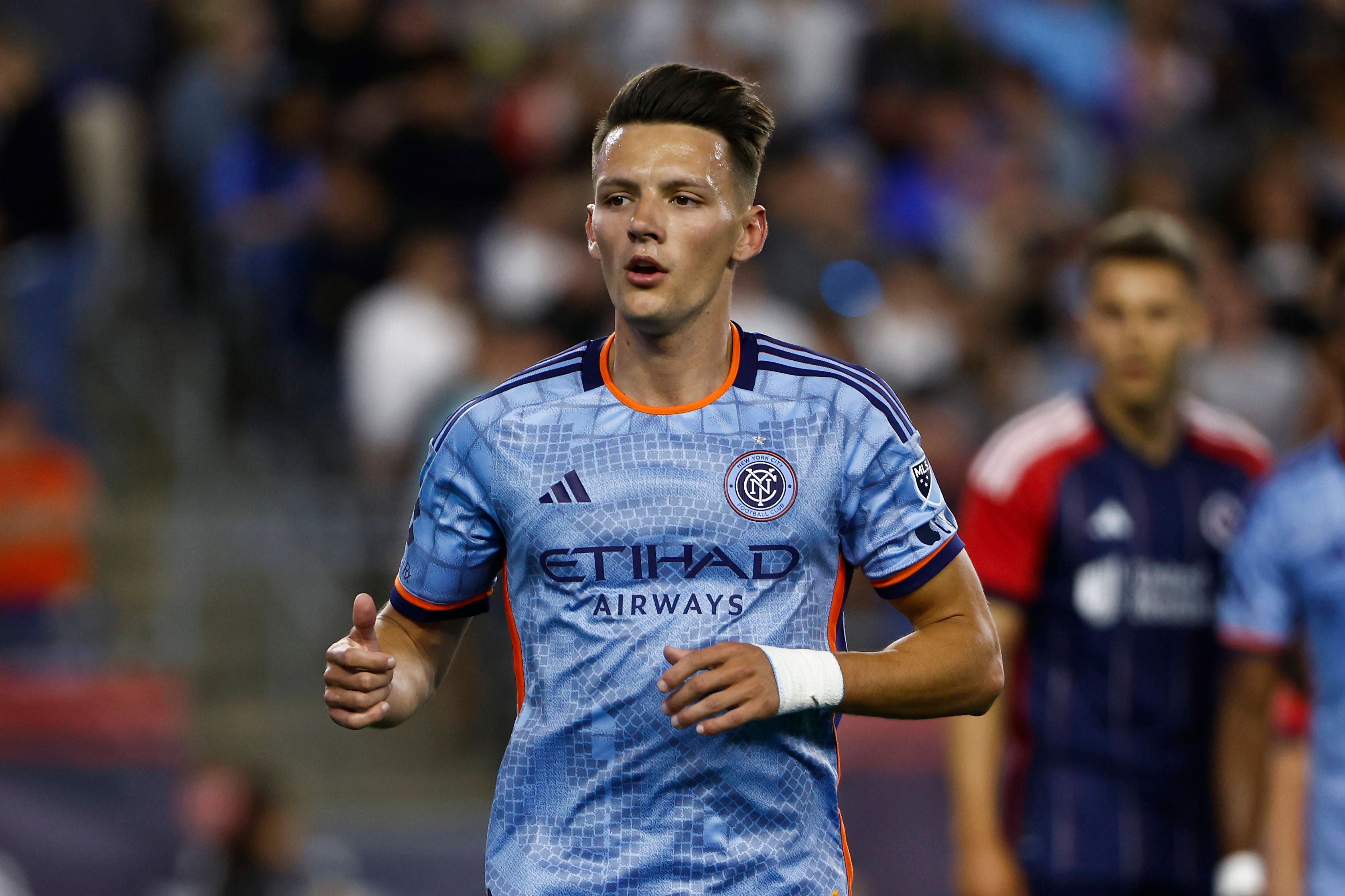 New Yorks Hannes Wolf läuft im Spiel bei New England Revolution über den Platz.