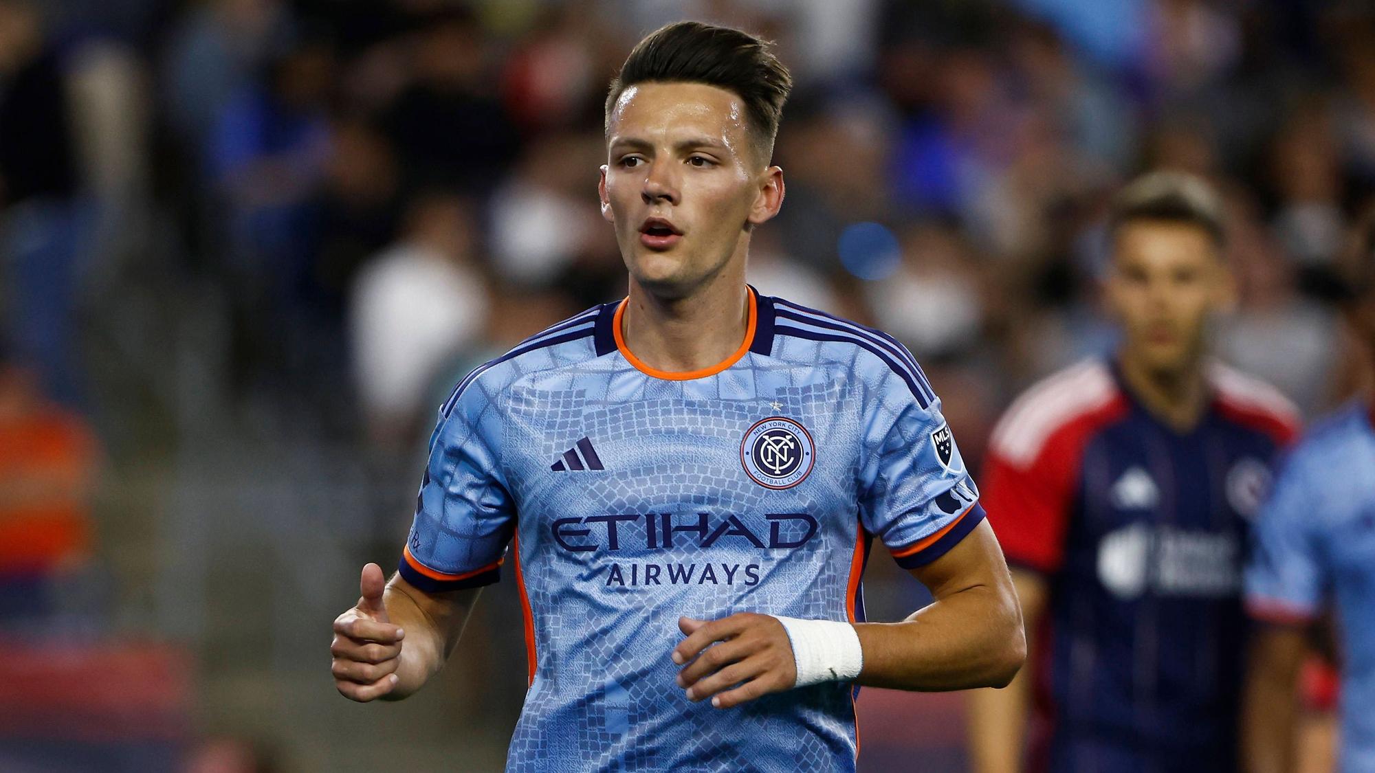 New Yorks Hannes Wolf läuft im Spiel bei New England Revolution über den Platz.