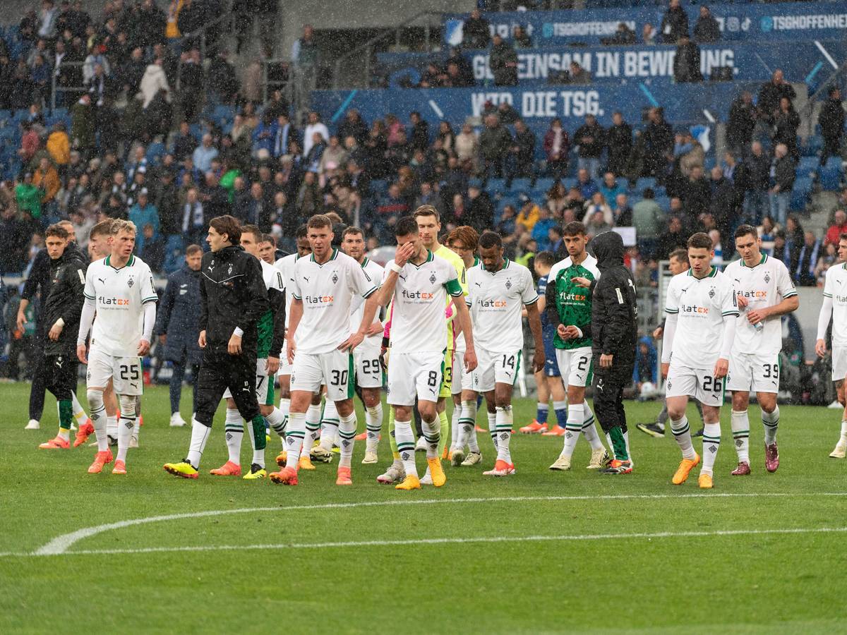 Frust bei den Gladbach-Spielern in Hoffenheim.