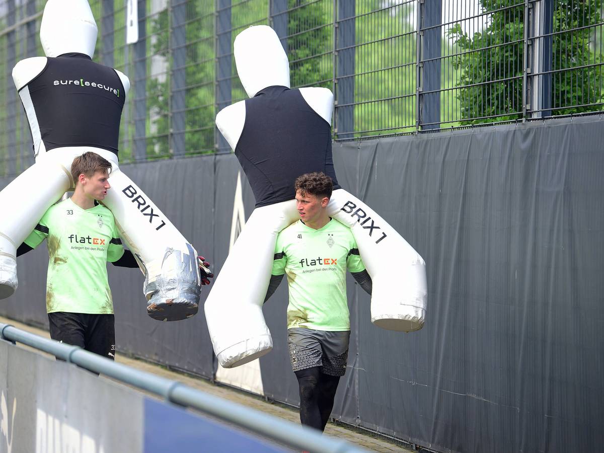 Moritz Nicolas und Jan Olschowsky beim Training.