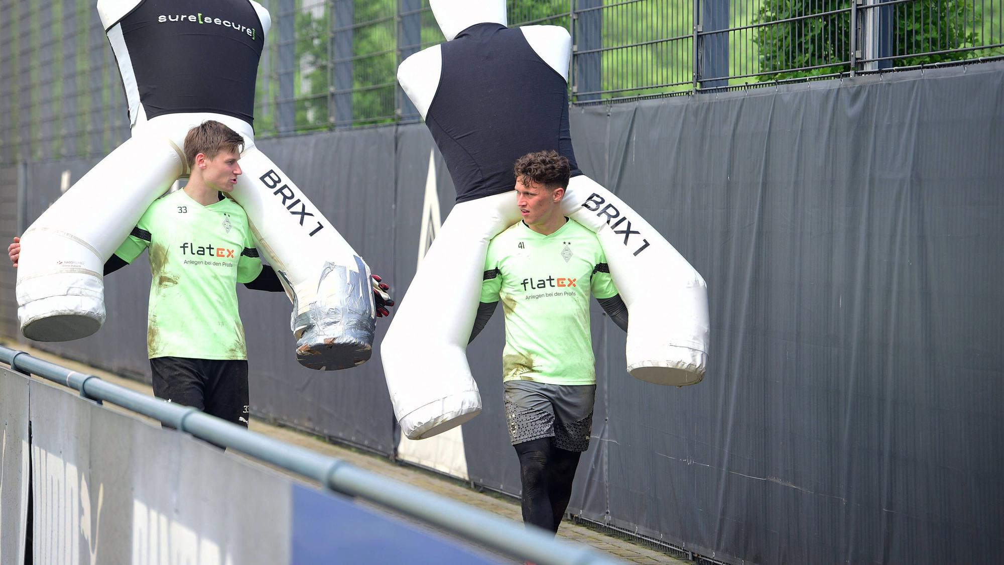 Moritz Nicolas und Jan Olschowsky beim Training.