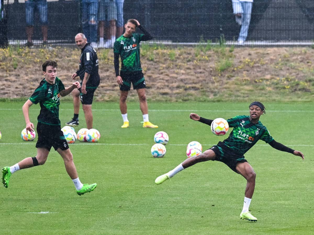 Simon Walden und Yvandro Borges Sanches beim Training.