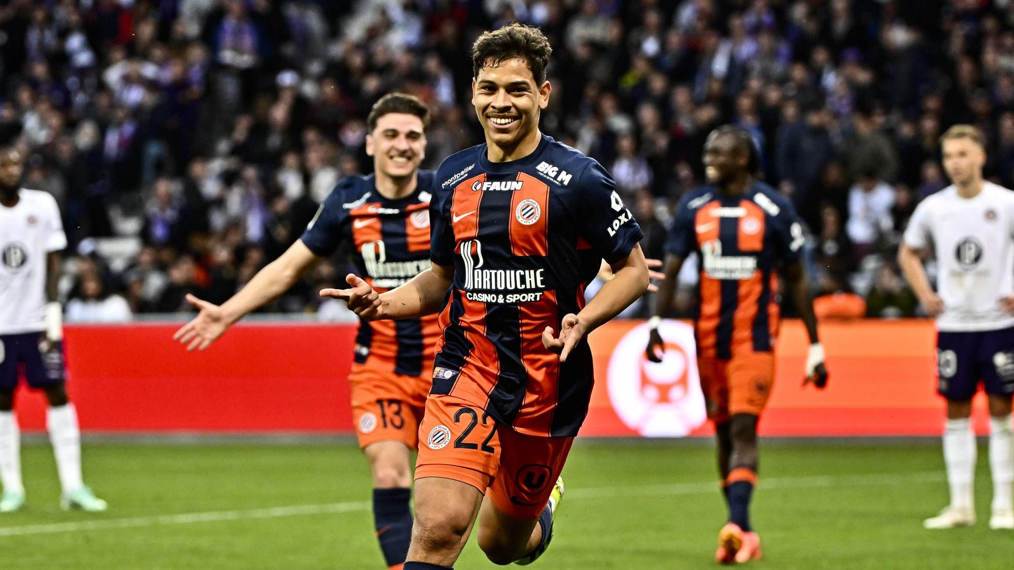 Khalil Fayad jubelt über sein Tor im Spiel bei Toulouse.