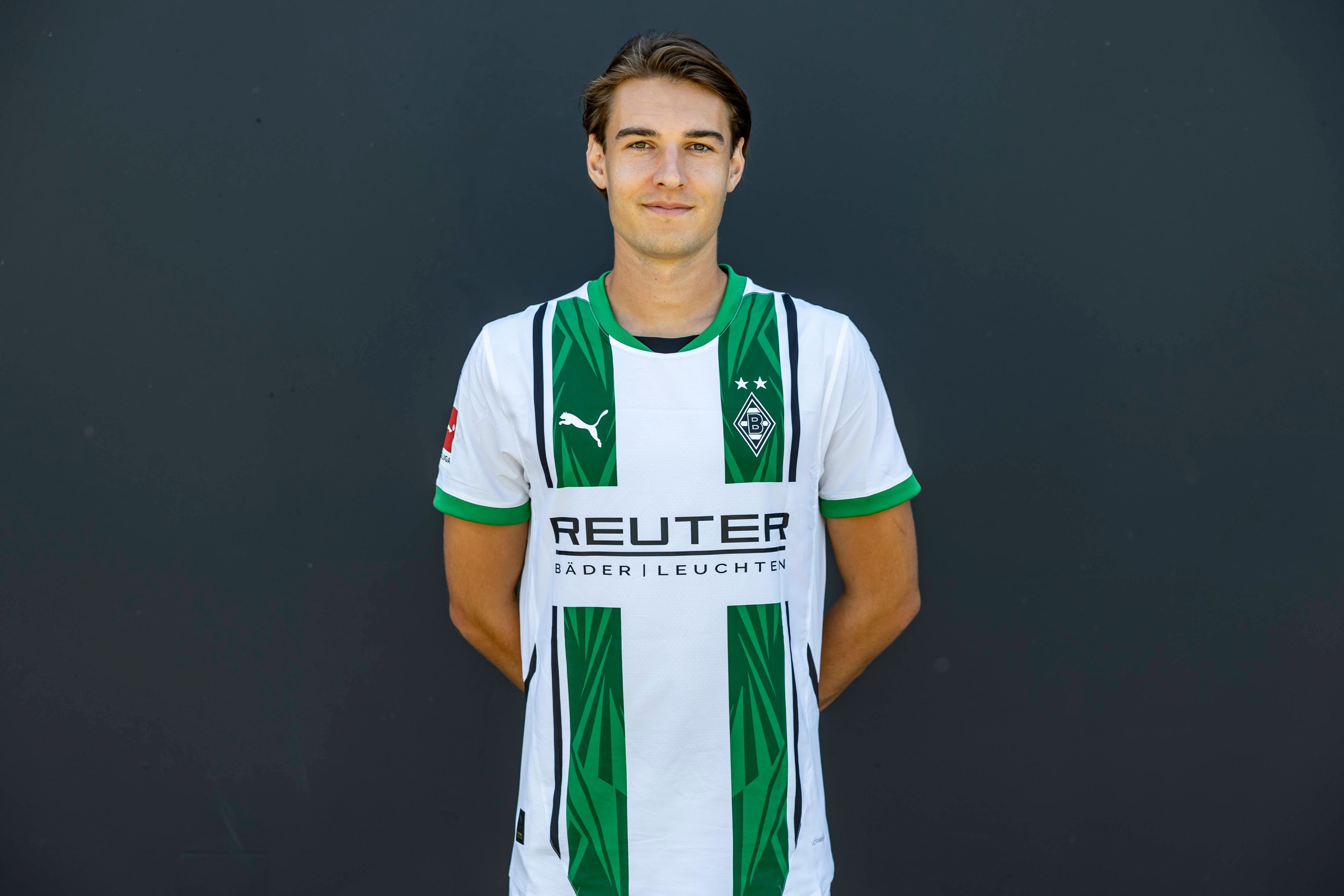 Florian Neuhaus, Mittelfeldspieler von Fußball-Bundesligist Borussia Mönchengladbach in der Saison 2024/2025.