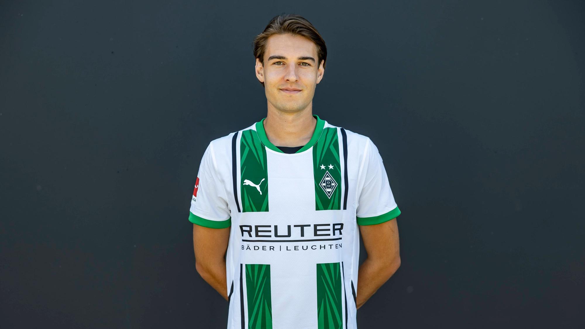 Florian Neuhaus, Mittelfeldspieler von Fußball-Bundesligist Borussia Mönchengladbach in der Saison 2024/2025.