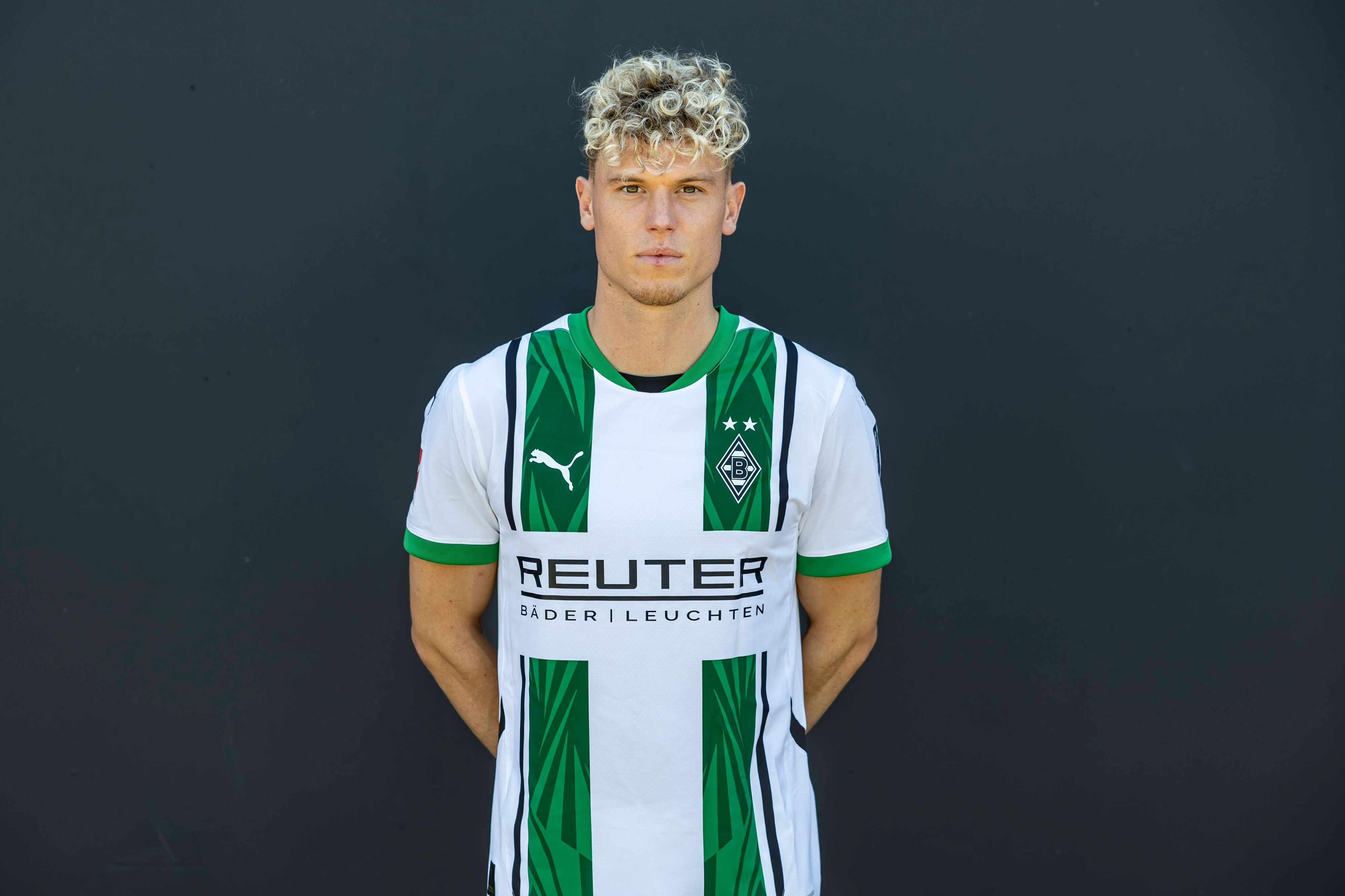 Robin Hack, Linksaußen von Fußball-Bundesligist Borussia Mönchengladbach in der Saison 2024/2025.