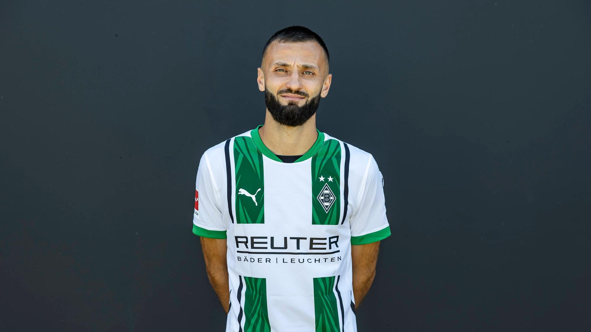 Franck Honorat, Rechtsaußen von Fußball-Bundesligist Borussia Mönchengladbach in der Saison 2024/2025.