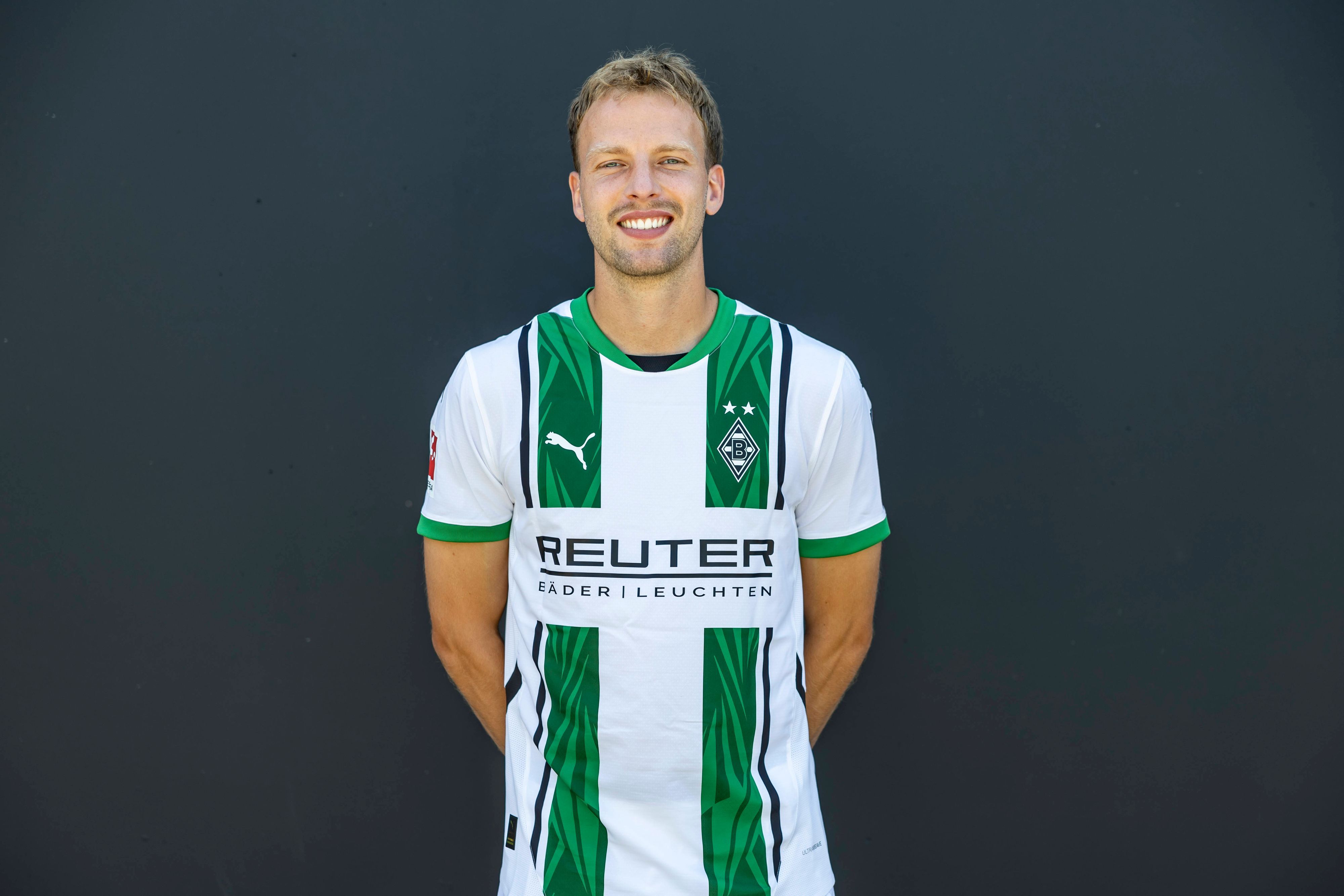 Marvin Friedrich, Innenverteidiger bei Fußball-Bundesligist Borussia Mönchengladbach in der Saison 2024/2025. Er trägt die Rückennummer 5.